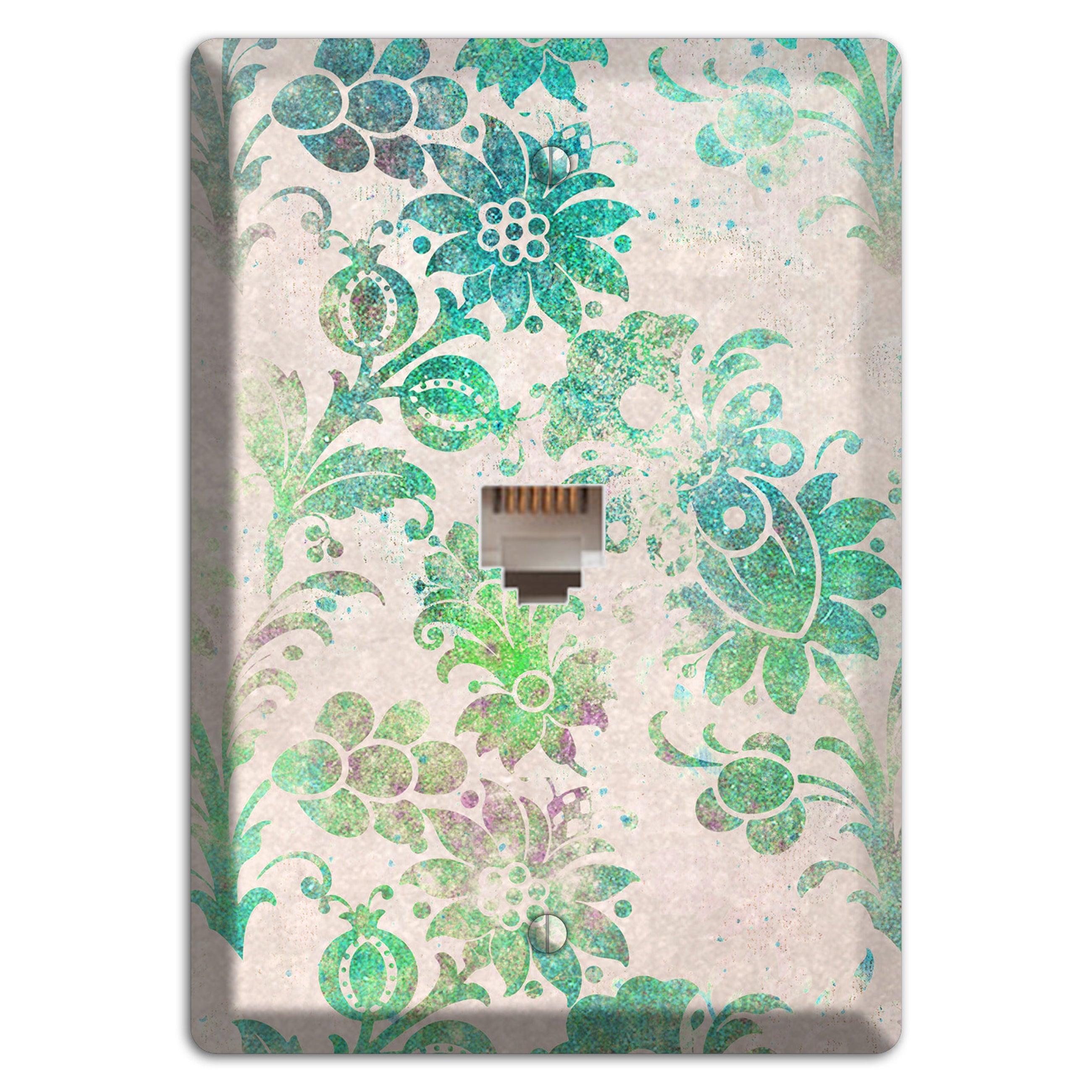 Acapulco Whimsical Damask Phone Wallplate