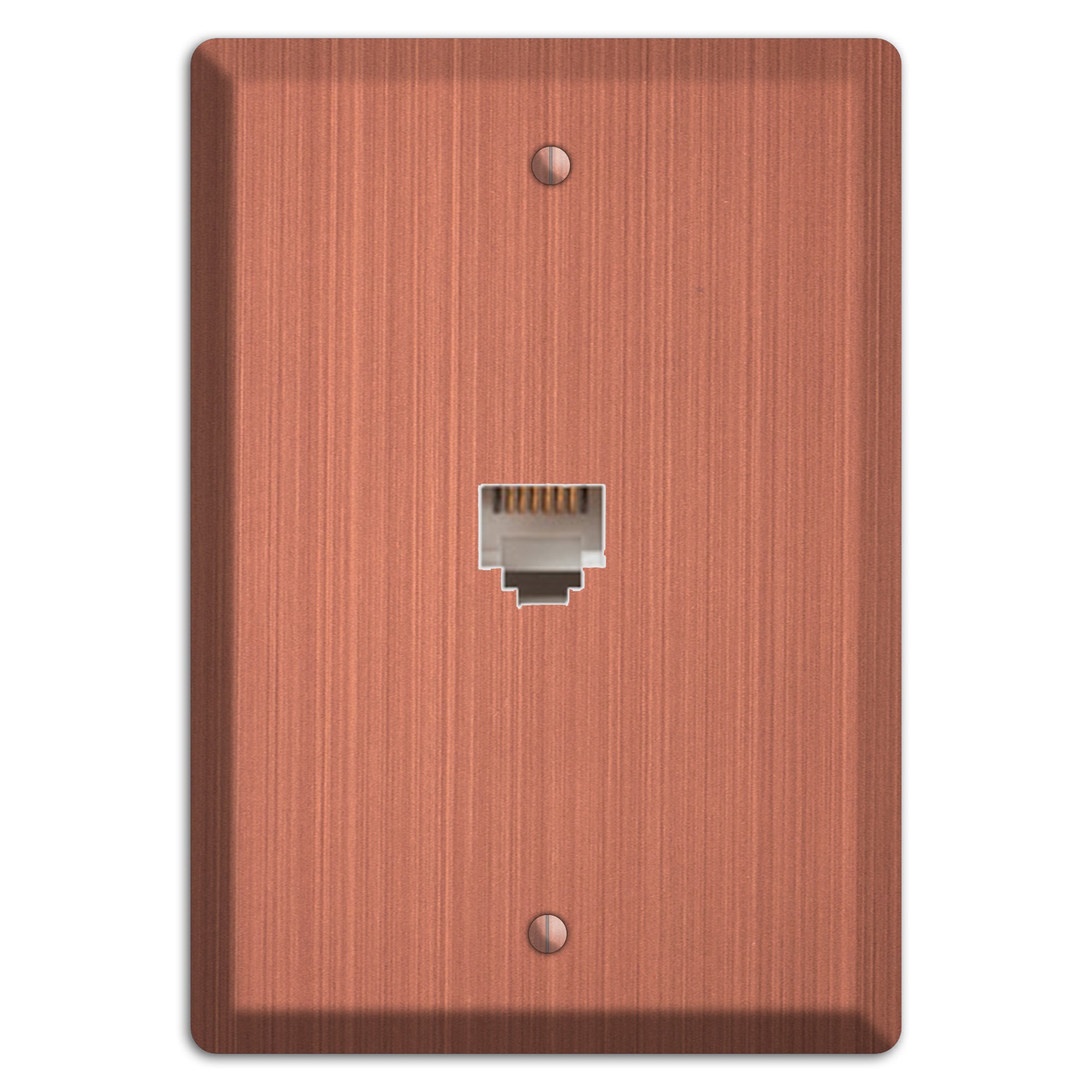 Antique Brushed Solid Copper Phone Wallplate