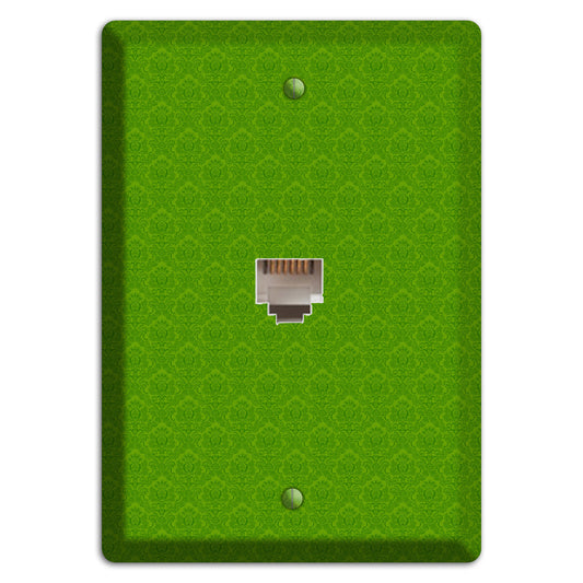Green Cartouche Phone Wallplate