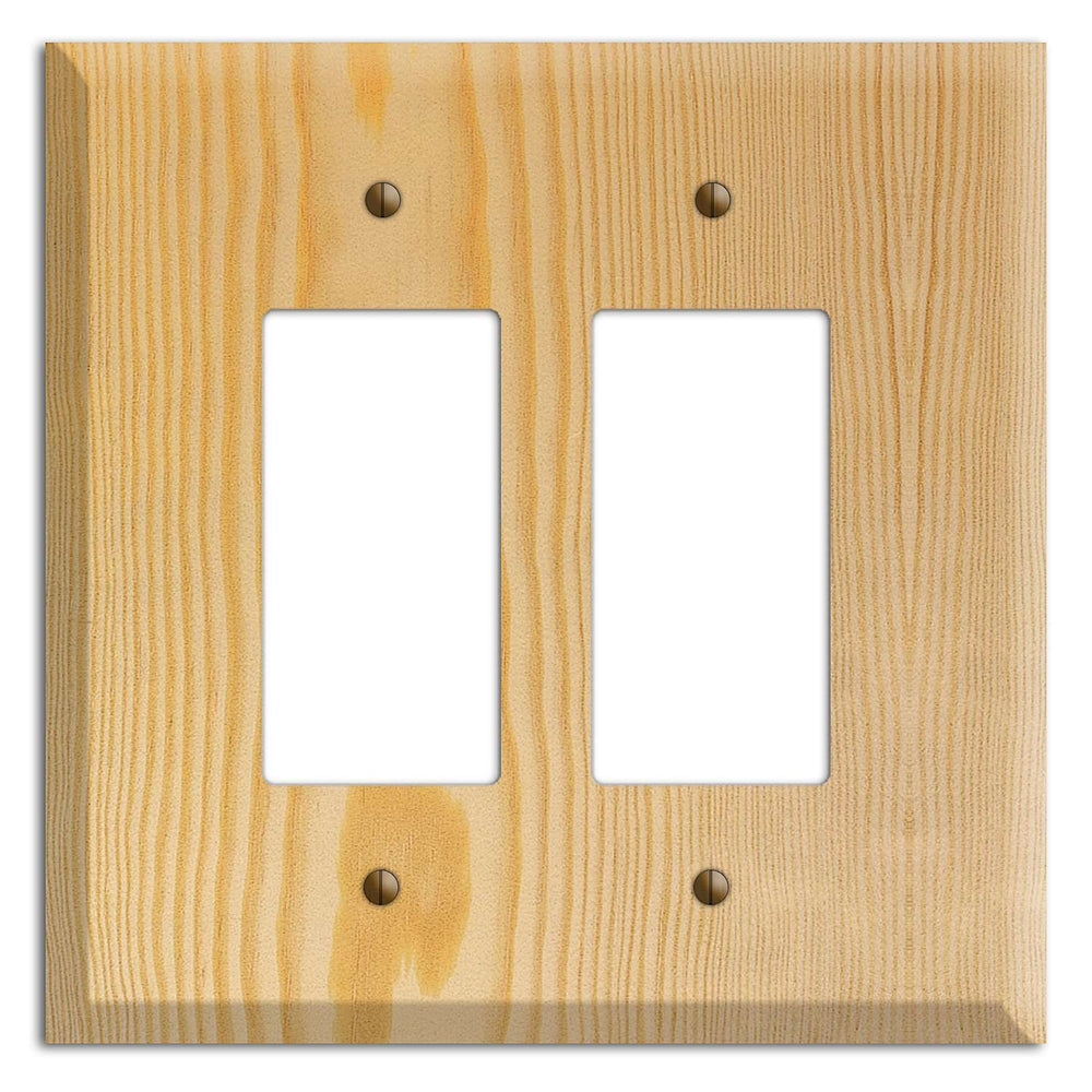 Oversized Discontinued Pine Wood Double Rocker Cover Plate