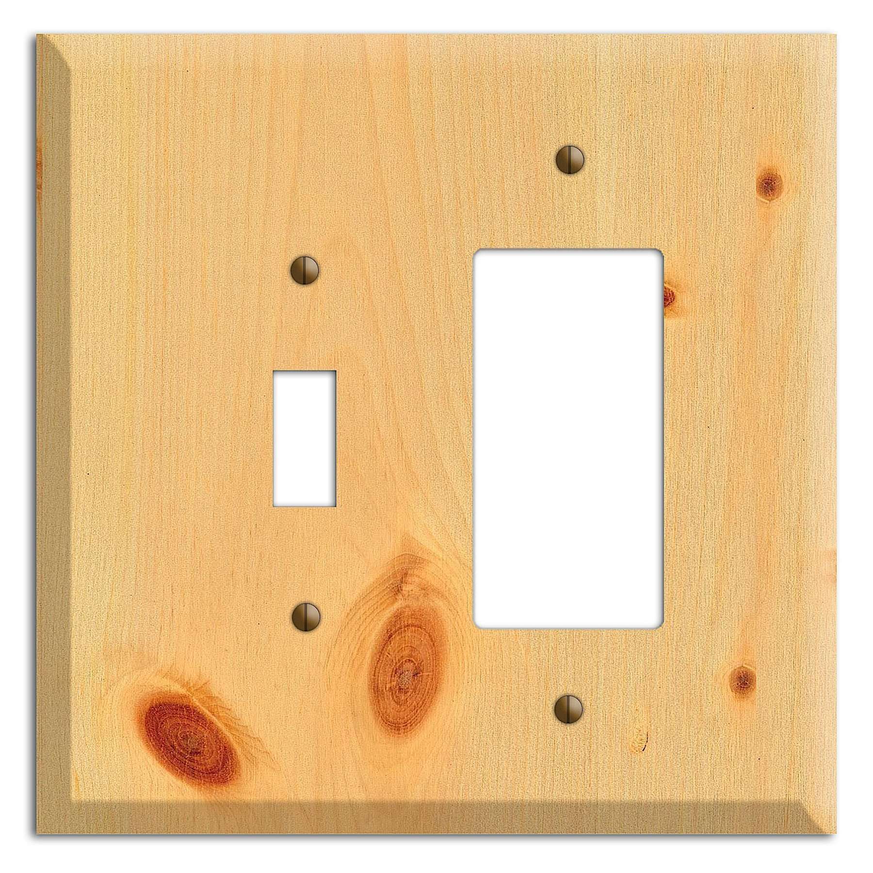 Pine Wood Toggle / Rocker Cover Plate:Wallplates.com