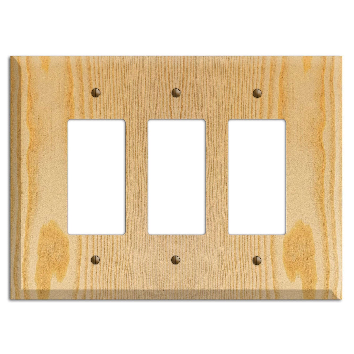 Oversized Discontinued Pine Wood Triple Rocker Cover Plate – Wallplates.com