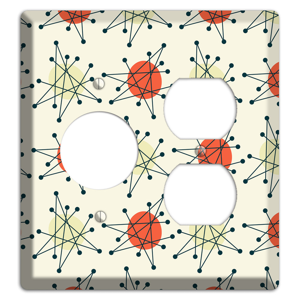 Atomic Star Burst Receptacle / Duplex Wallplate
