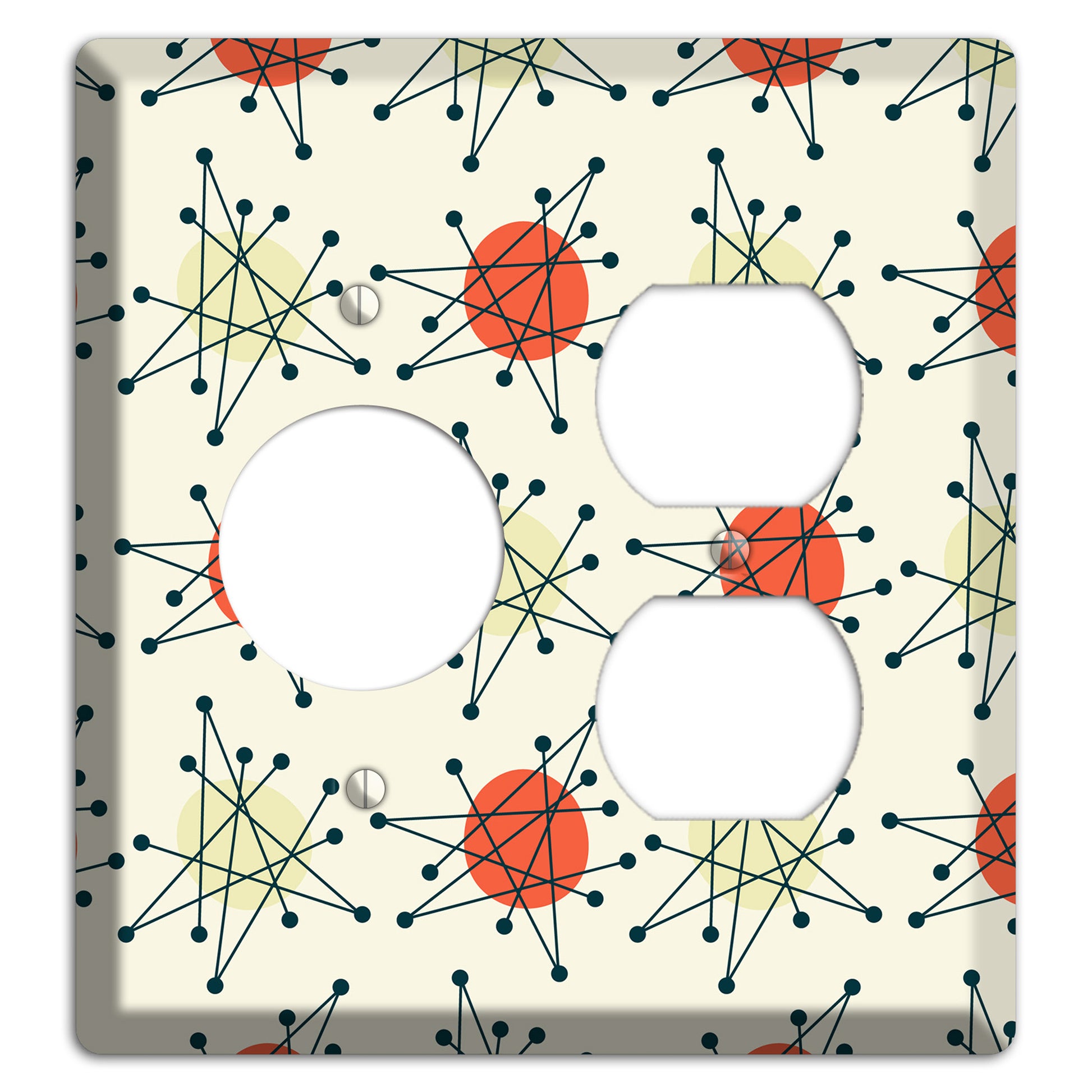 Atomic Star Burst Receptacle / Duplex Wallplate