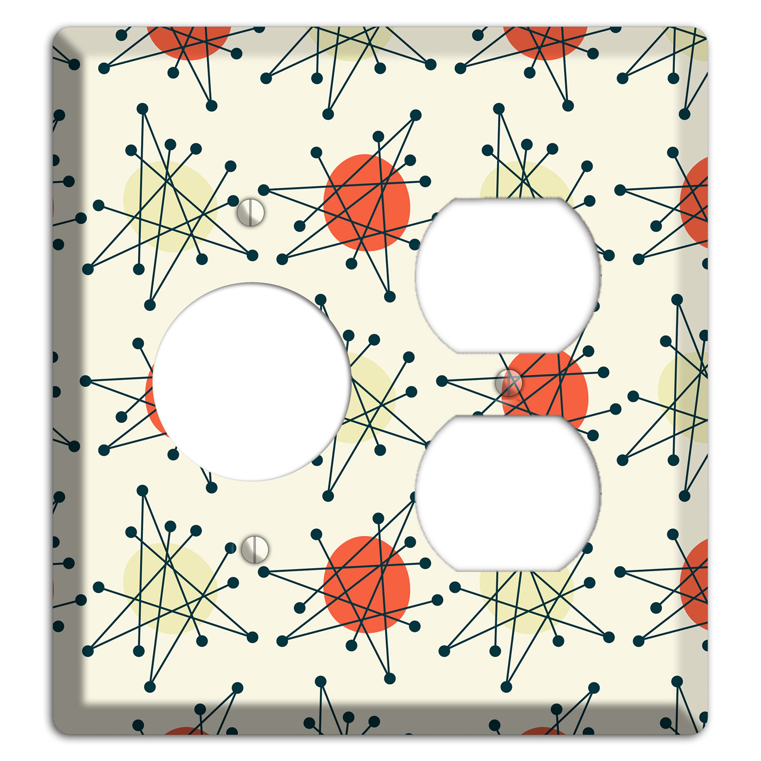 Atomic Star Burst Receptacle / Duplex Wallplate