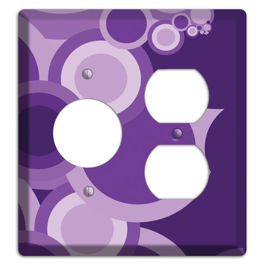 Purple Circles Receptacle / Duplex Wallplate