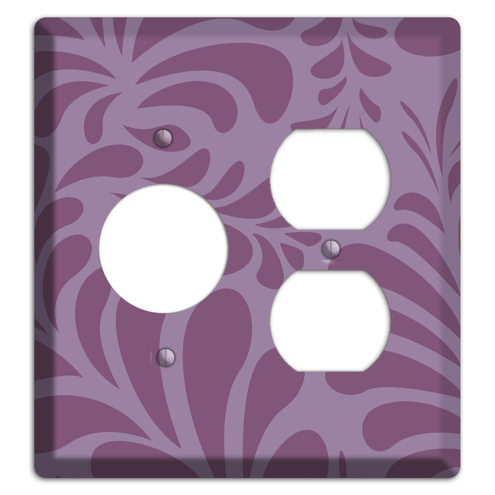 Purple Herati Receptacle / Duplex Wallplate