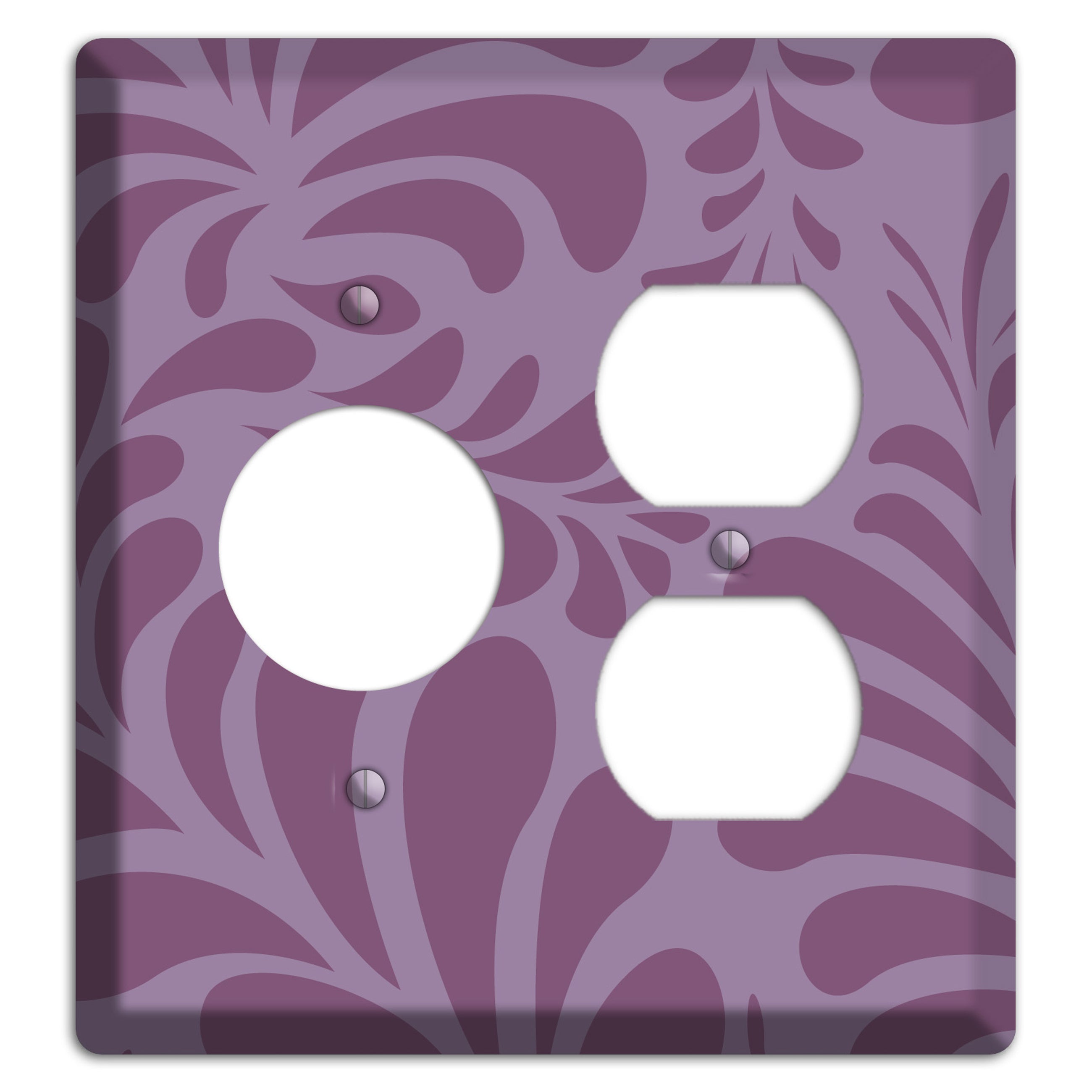 Purple Herati Receptacle / Duplex Wallplate