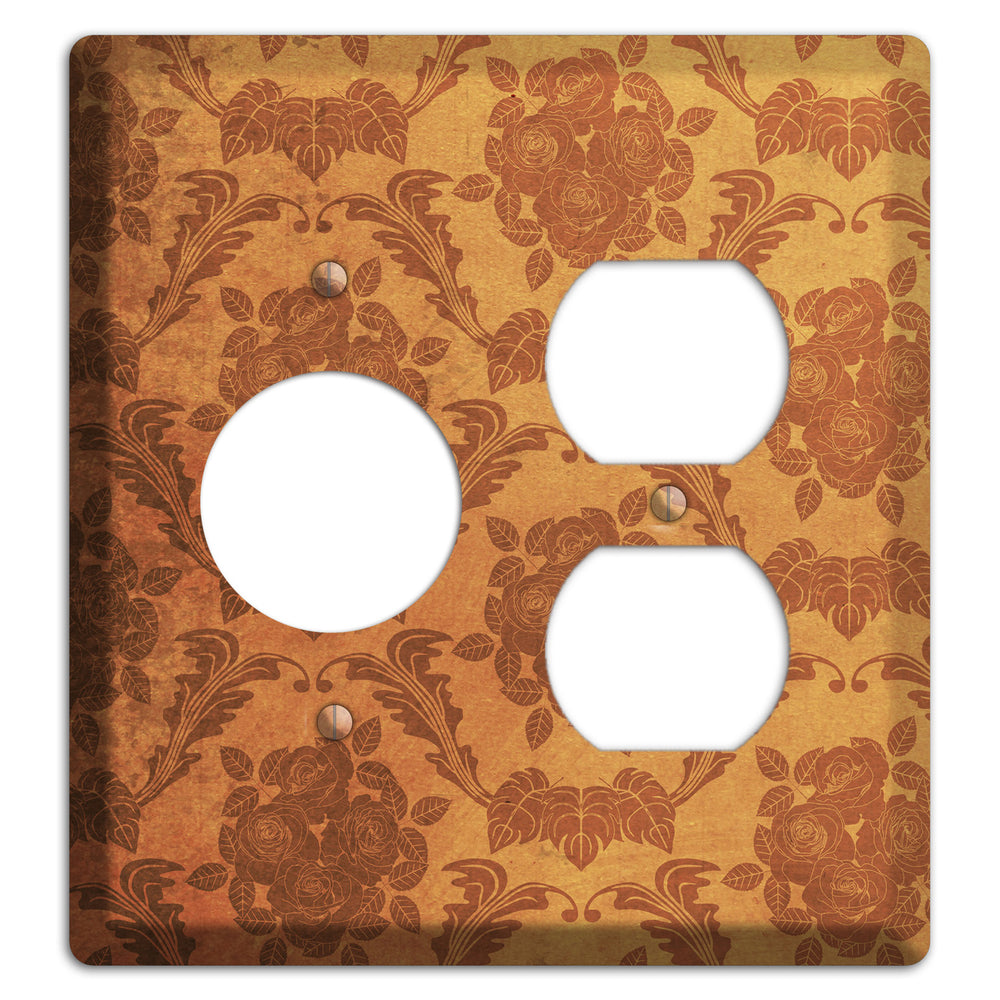 Cape Pallisar Vintage Rose Damask Receptacle / Duplex Wallplate