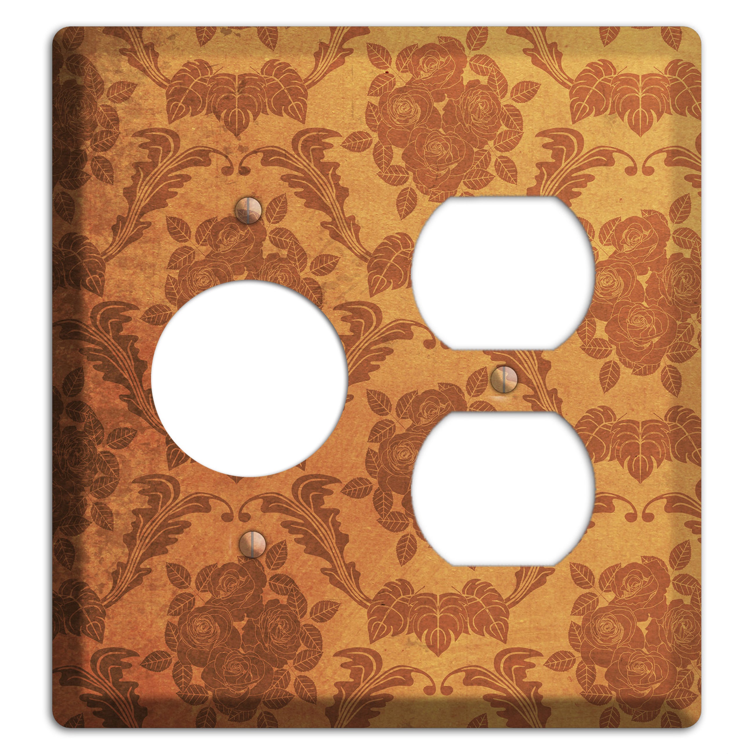Cape Pallisar Vintage Rose Damask Receptacle / Duplex Wallplate