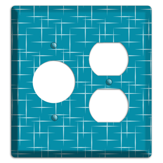 Blue Atom Burst Receptacle / Duplex Wallplate