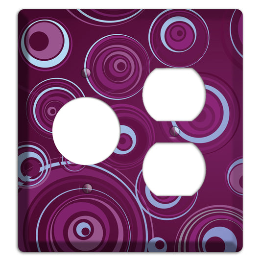 Purple Circles 3 Receptacle / Duplex Wallplate