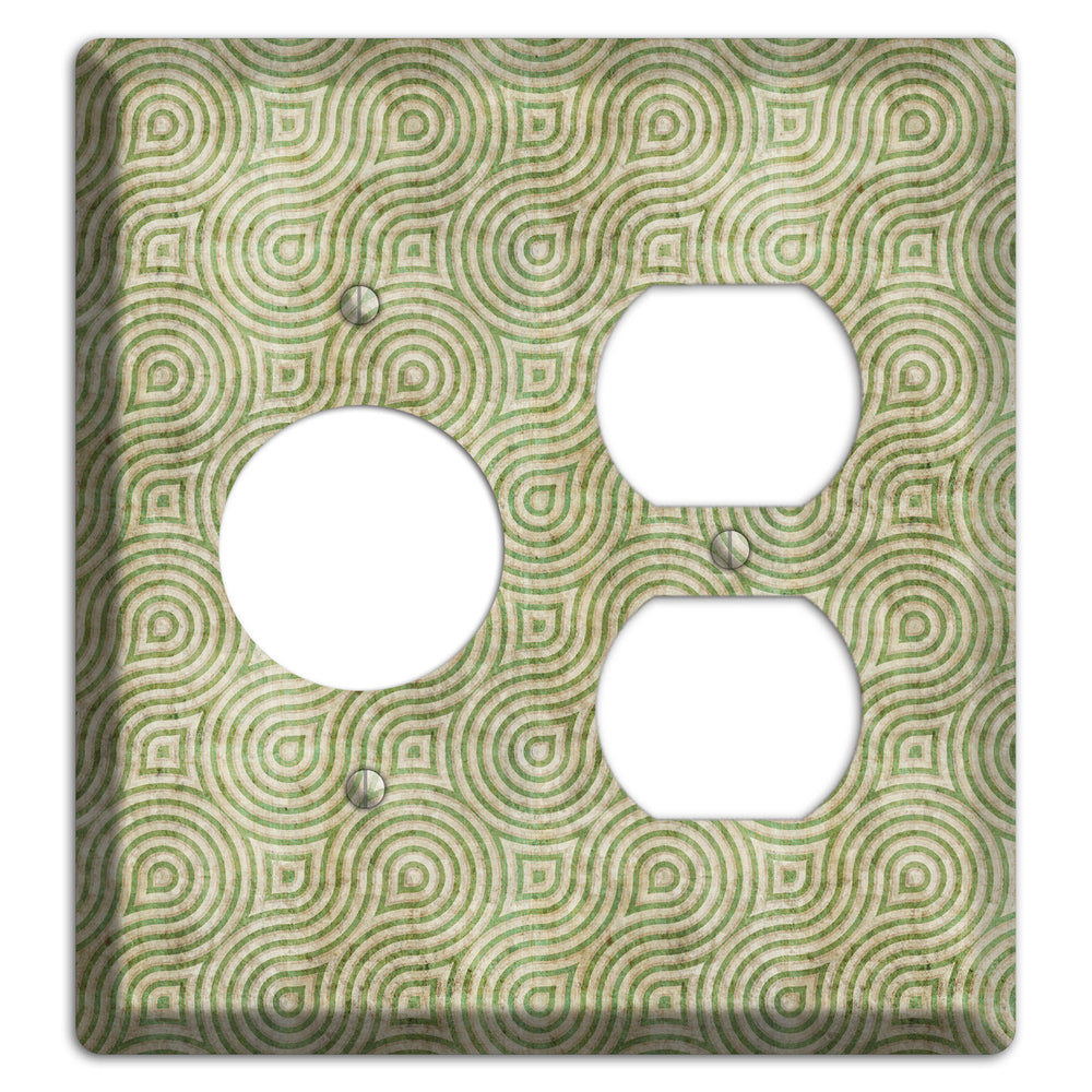 Light Green Swirl Receptacle / Duplex Wallplate