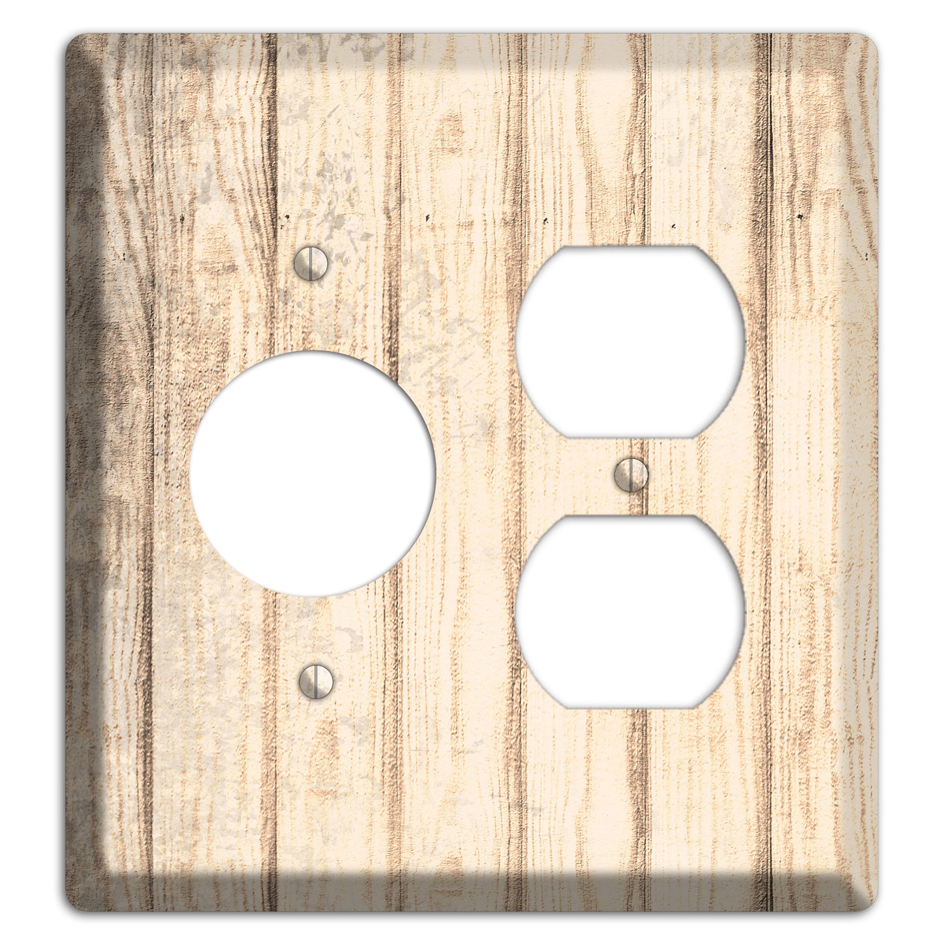 Sidecar Weathered Wood Receptacle / Duplex Wallplate