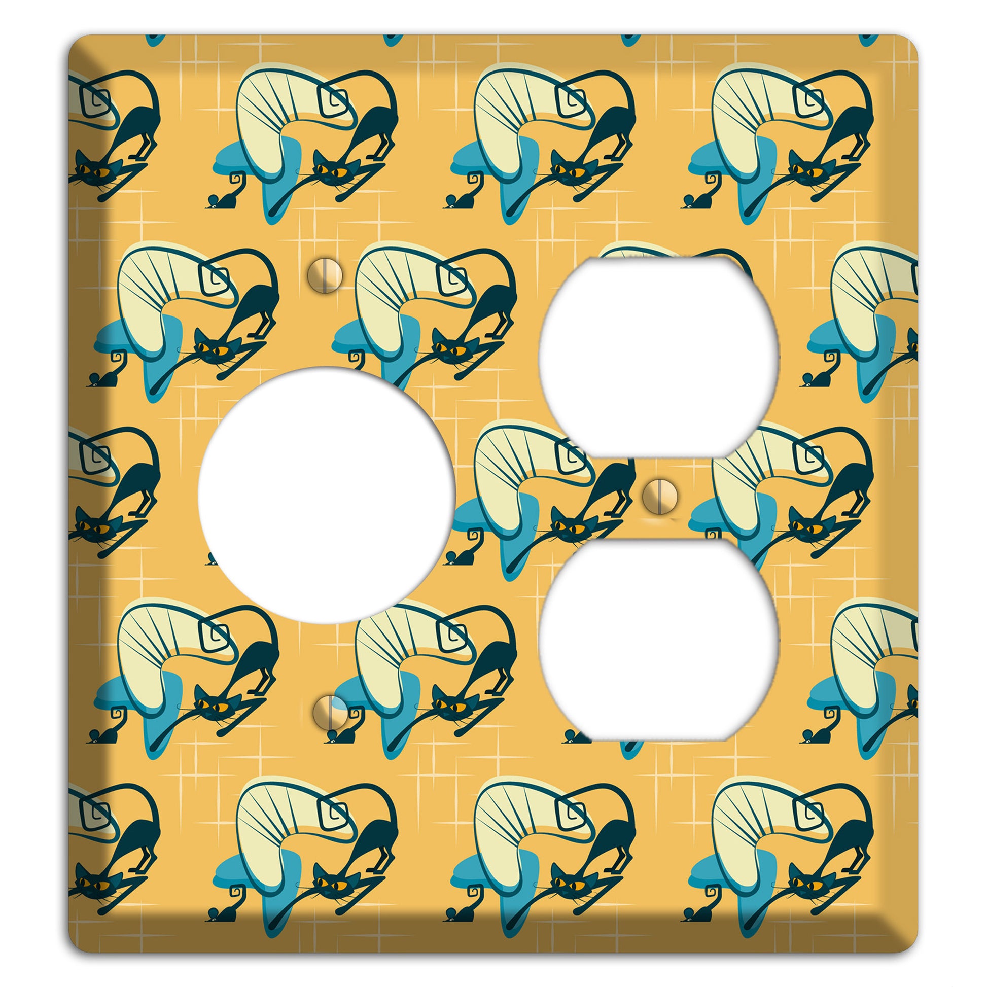 Yellow Kitties Receptacle / Duplex Wallplate