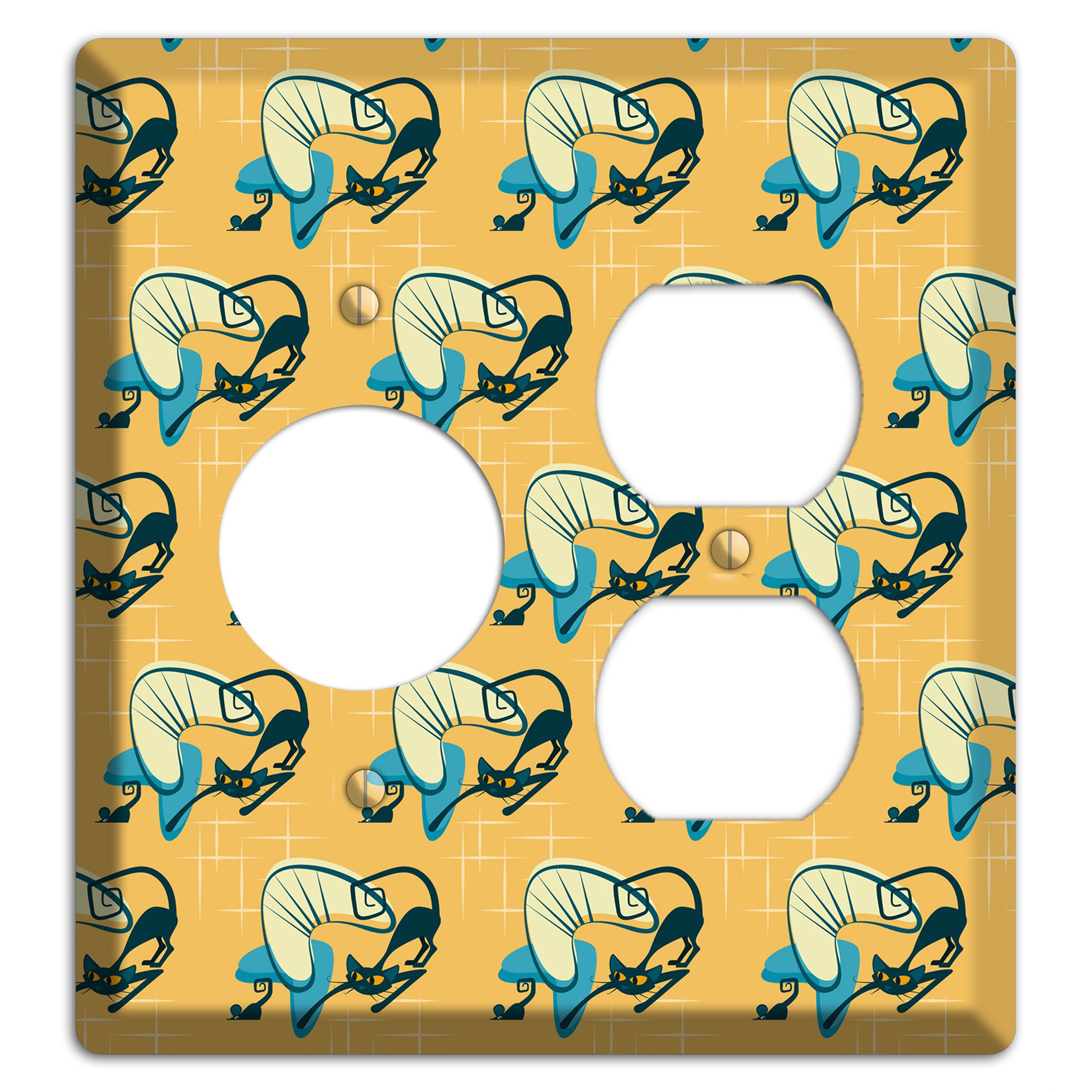 Yellow Kitties Receptacle / Duplex Wallplate
