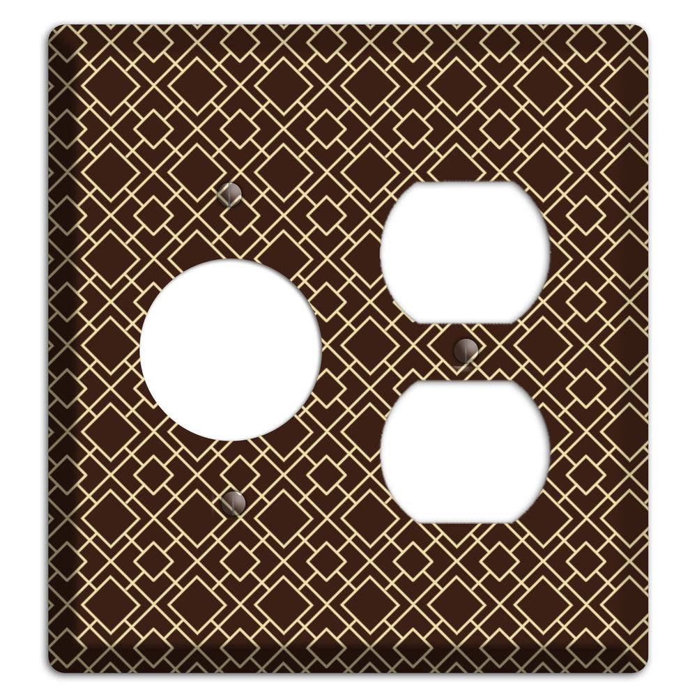 Asian Square Pattern Receptacle / Duplex Wallplate