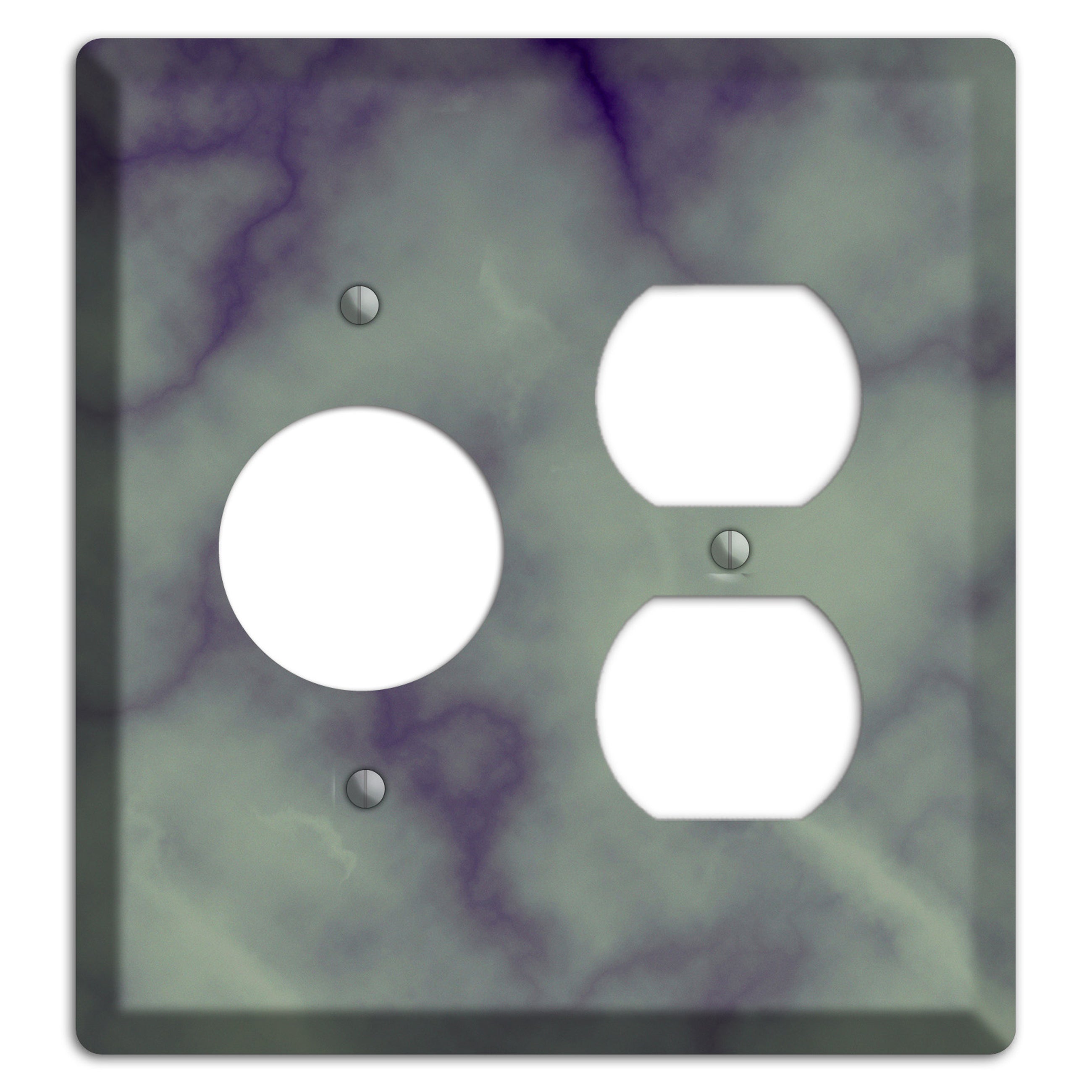 Mid Gray Marble Receptacle / Duplex Wallplate