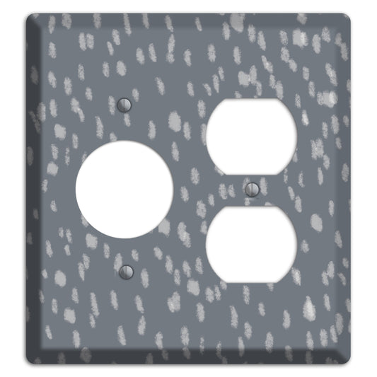 Gray and White Speckle Receptacle / Duplex Wallplate