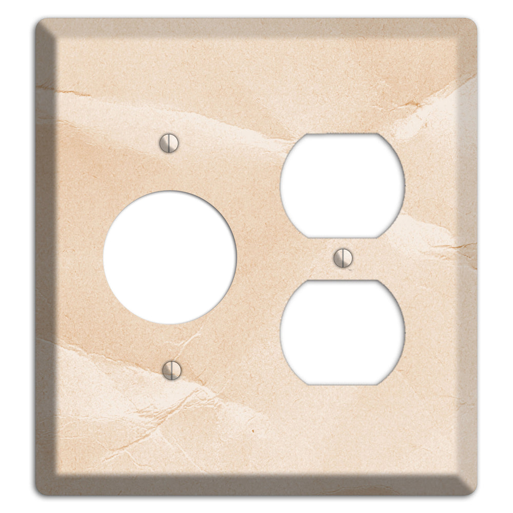 Almond Neutral Texture Receptacle / Duplex Wallplate