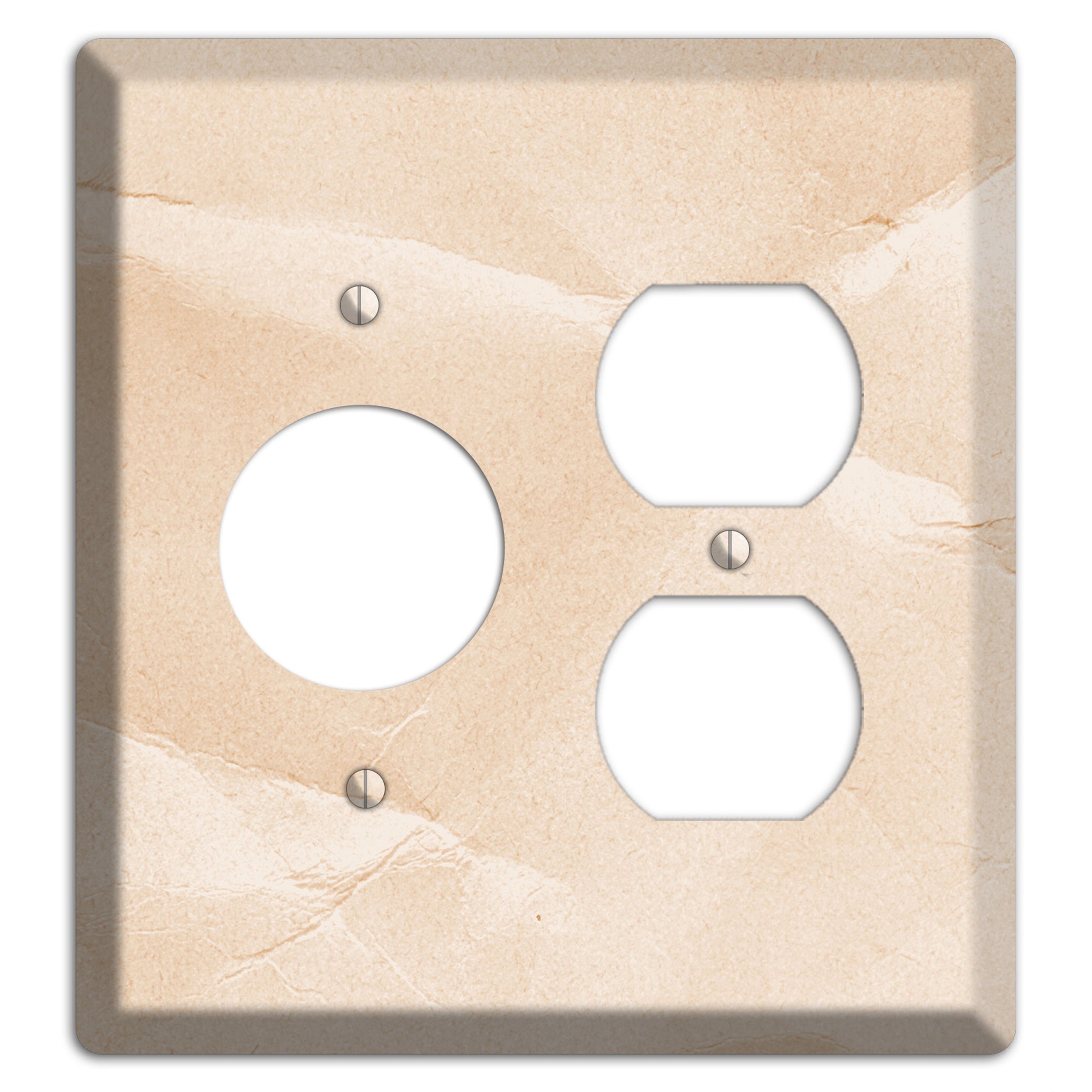 Almond Neutral Texture Receptacle / Duplex Wallplate