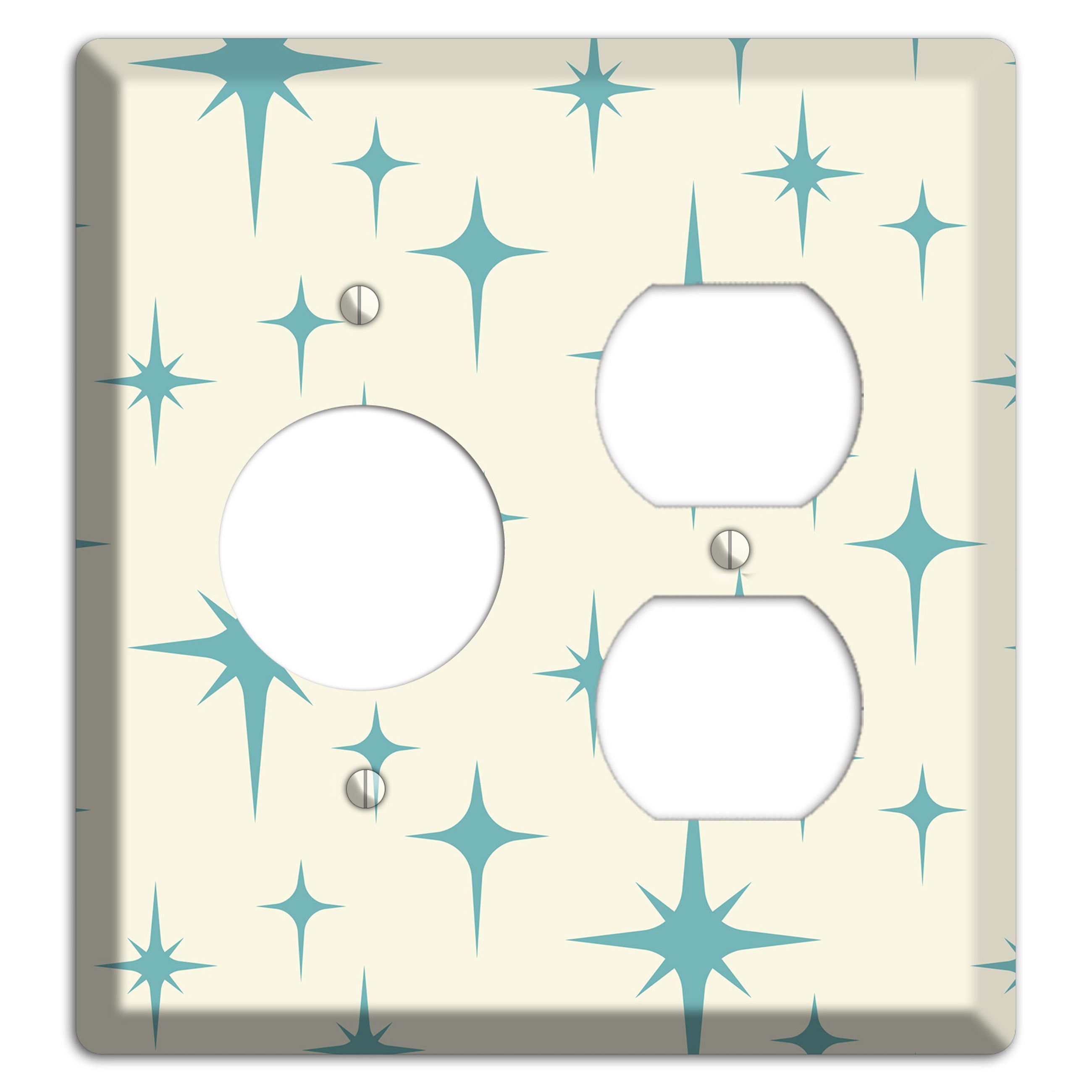 Yellow Atomic Star Receptacle / Duplex Wallplate