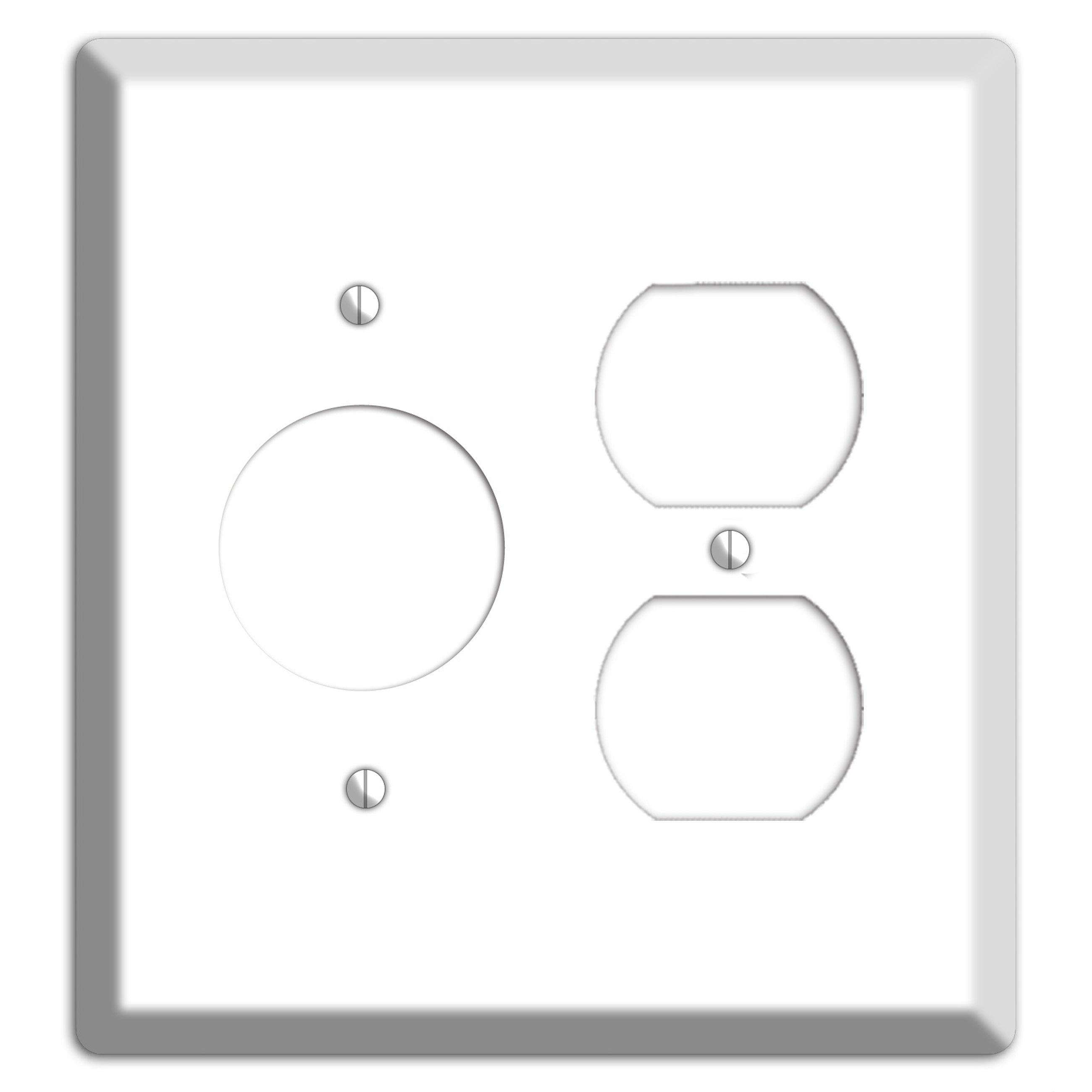 White Metal Receptacle / Duplex Wallplate