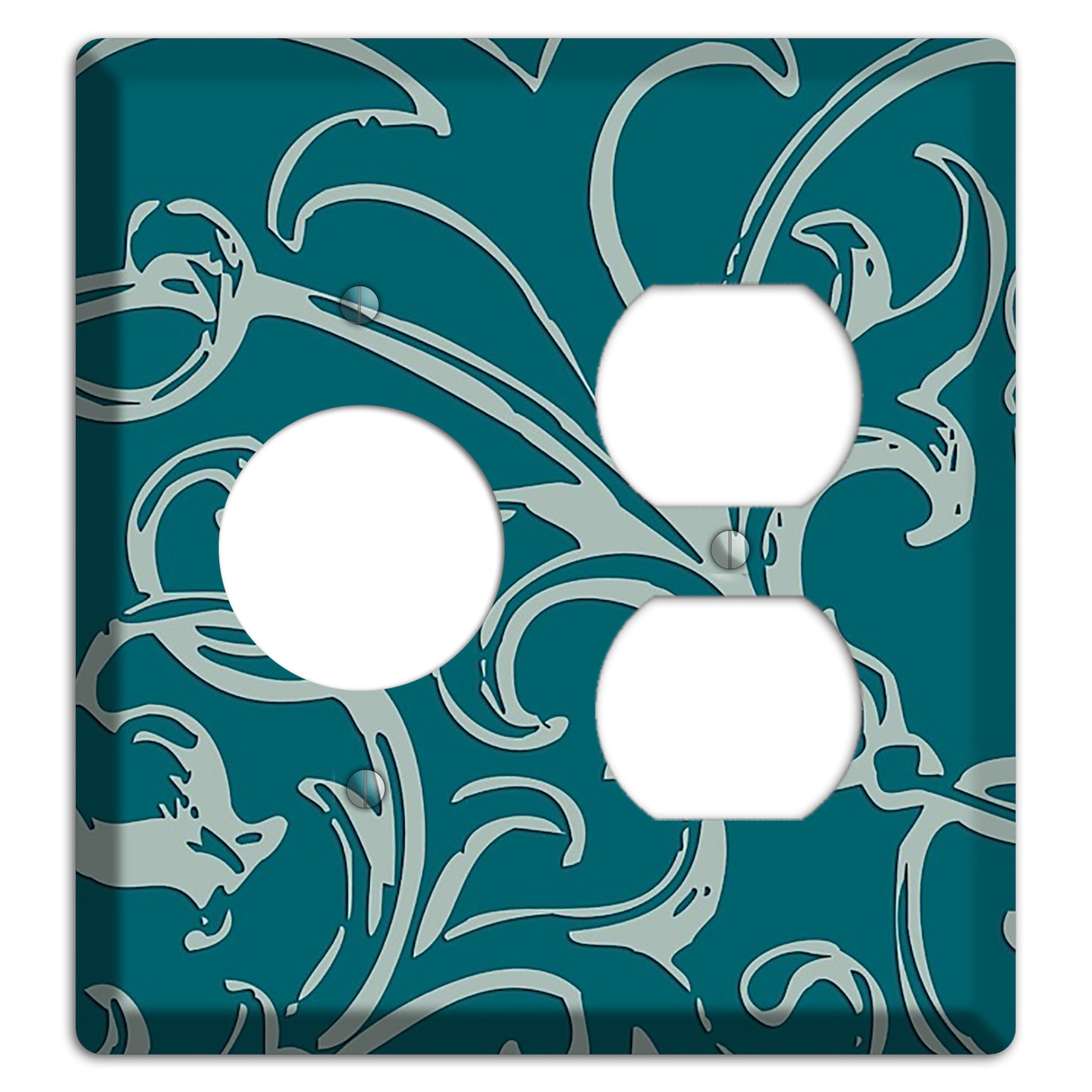 Victorian Teal Receptacle / Duplex Wallplate
