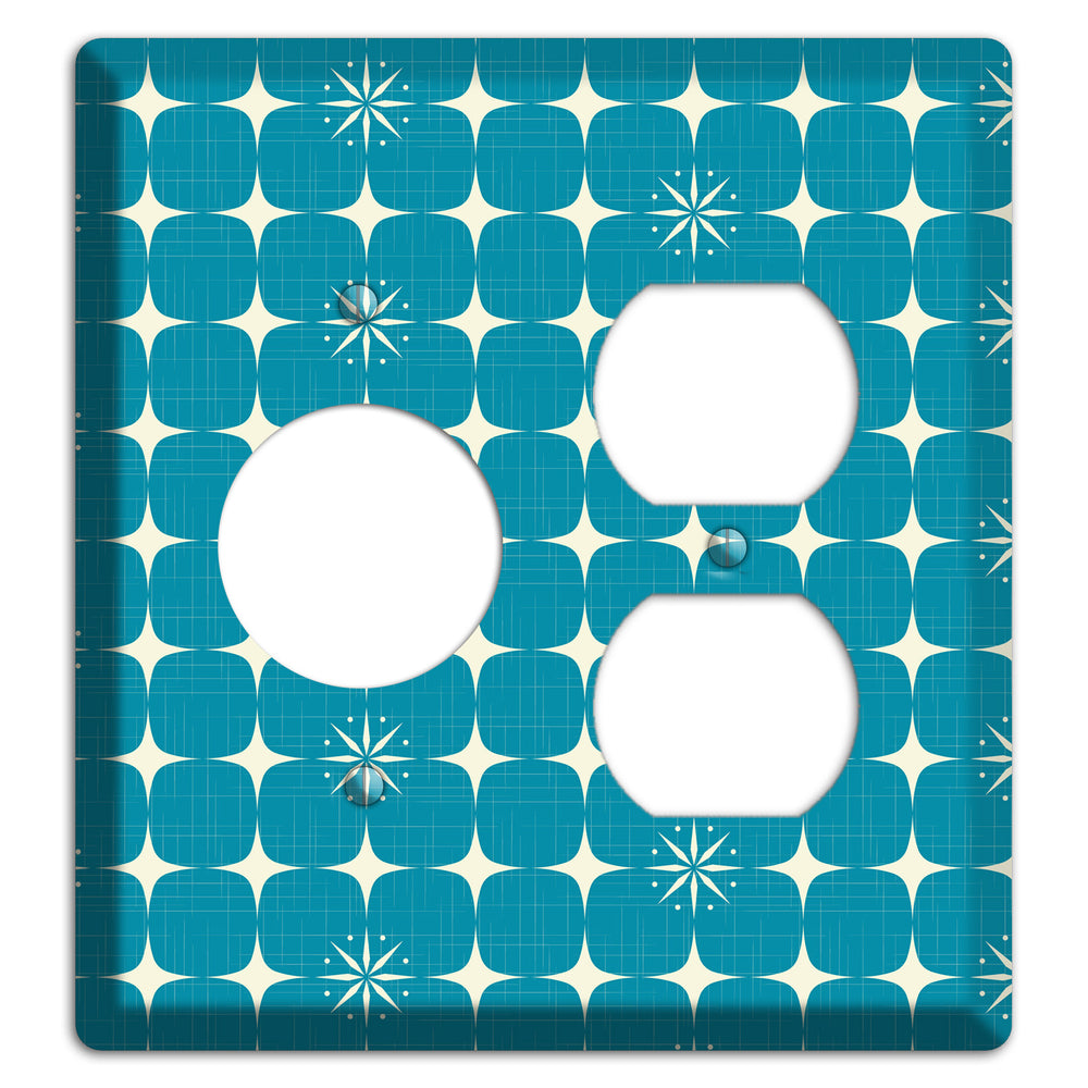 Blue Atomic Receptacle / Duplex Wallplate