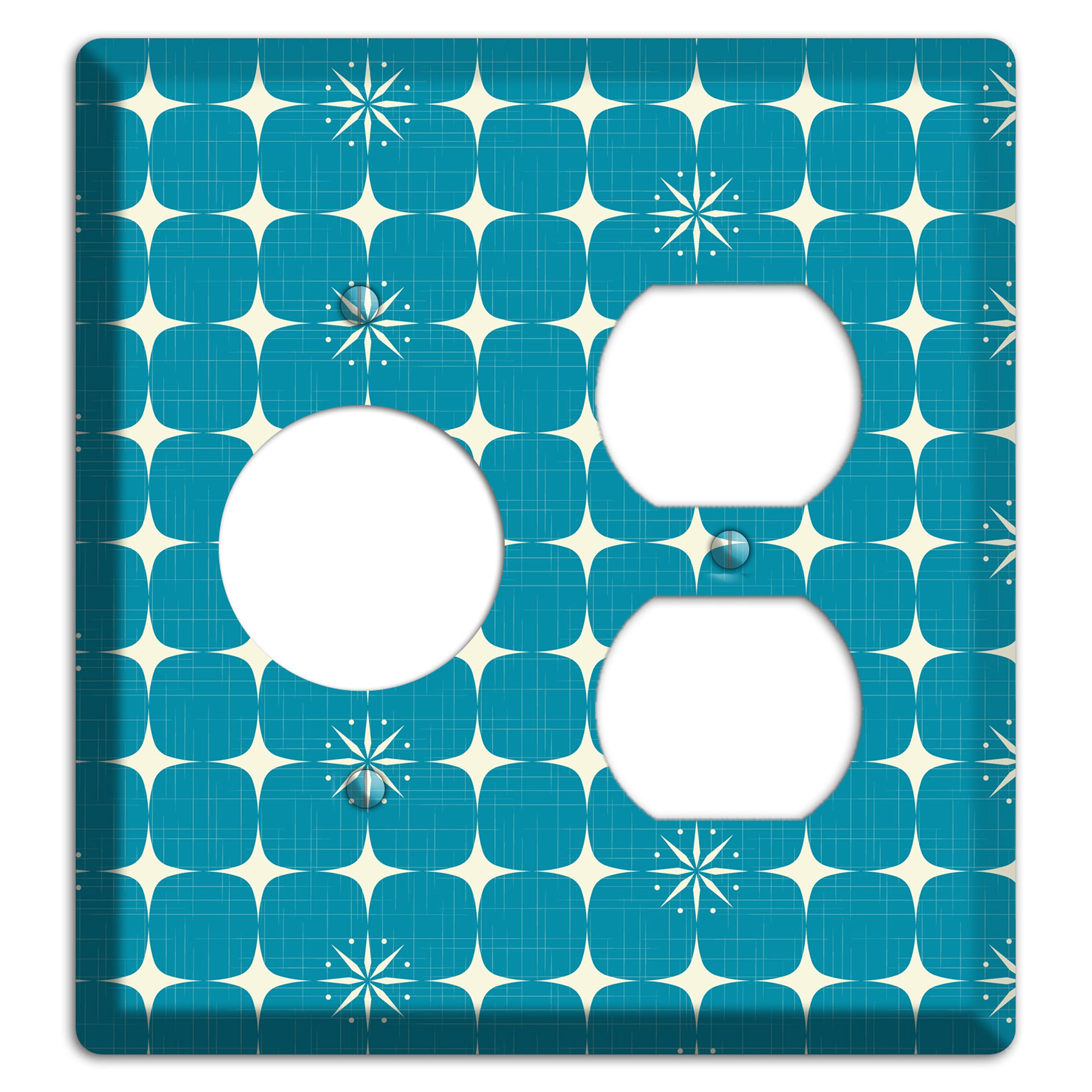 Blue Atomic Receptacle / Duplex Wallplate