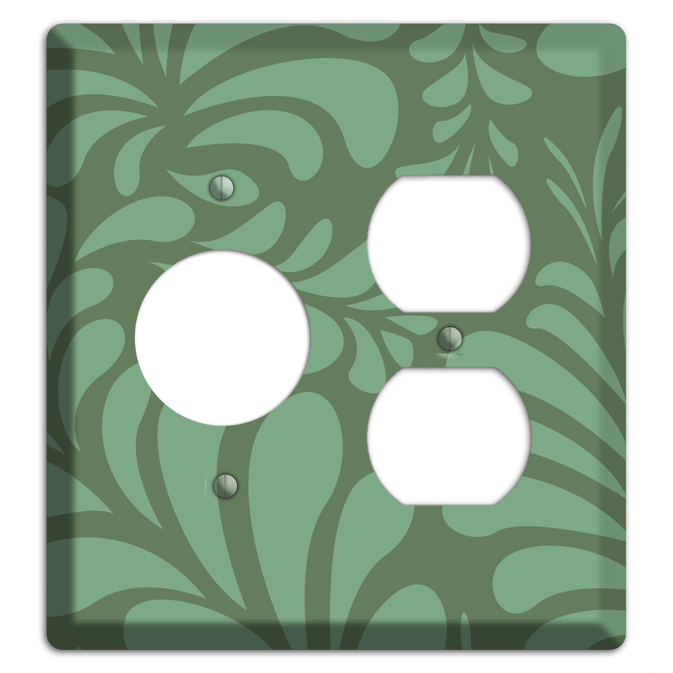 Green Herati Receptacle / Duplex Wallplate