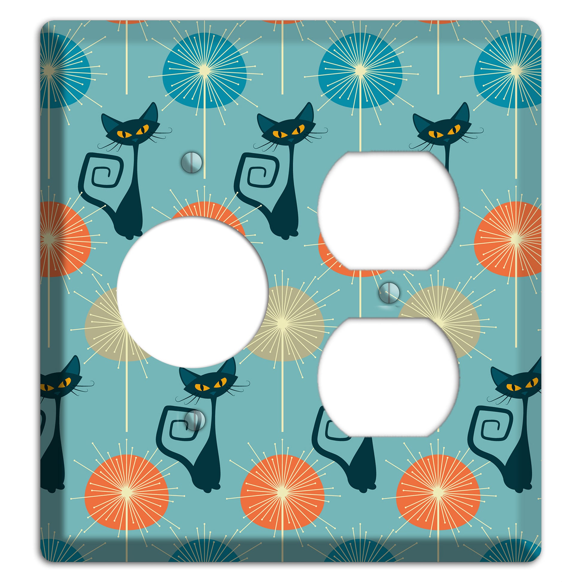 Atomic Burst Kitties Receptacle / Duplex Wallplate