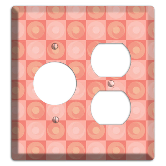 Pink Tiled Circles Receptacle / Duplex Wallplate