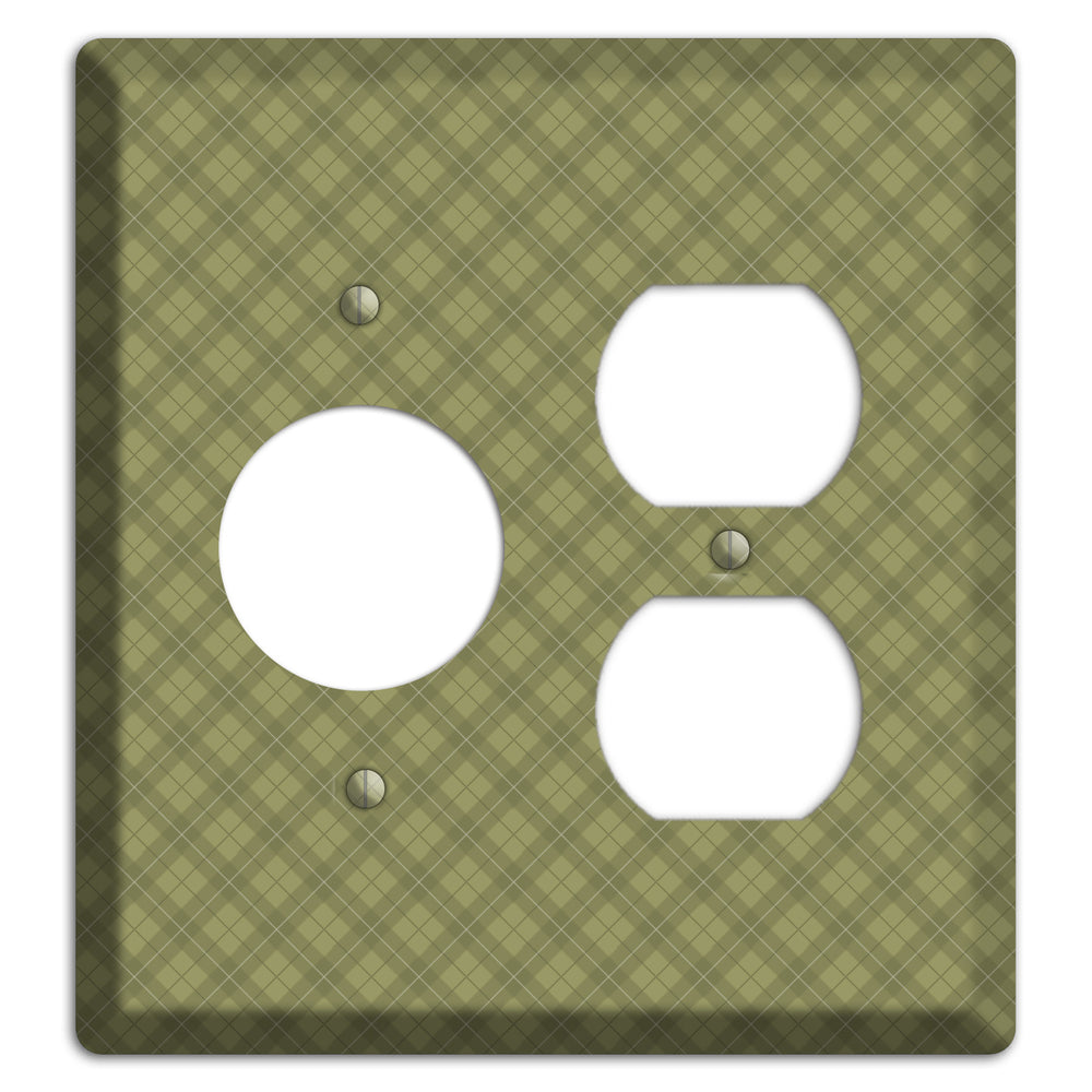 Green Plaid Receptacle / Duplex Wallplate