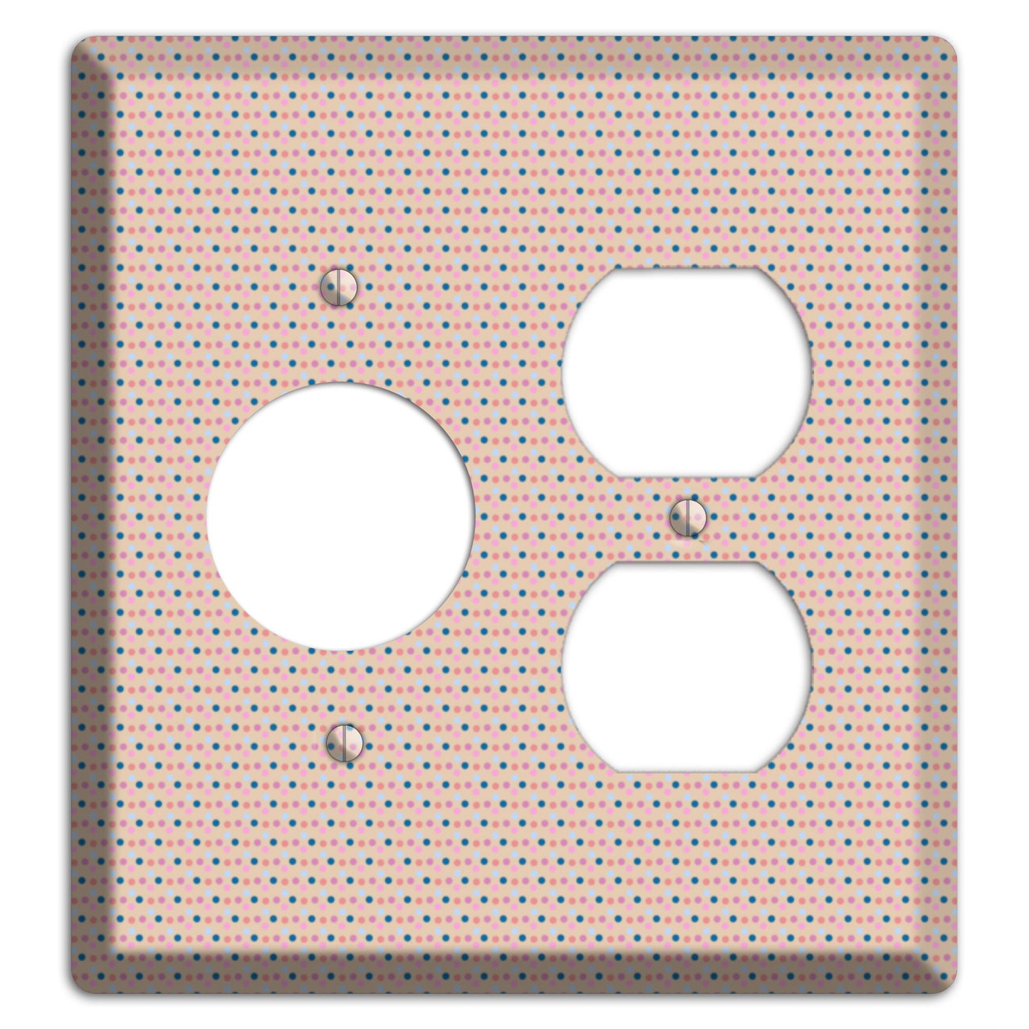 Multi Dusty Pink Tiny Dots Receptacle / Duplex Wallplate