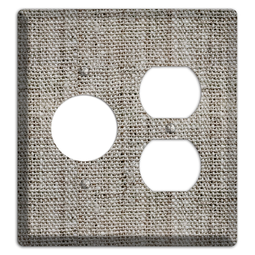 Zorba Burlap Receptacle / Duplex Wallplate