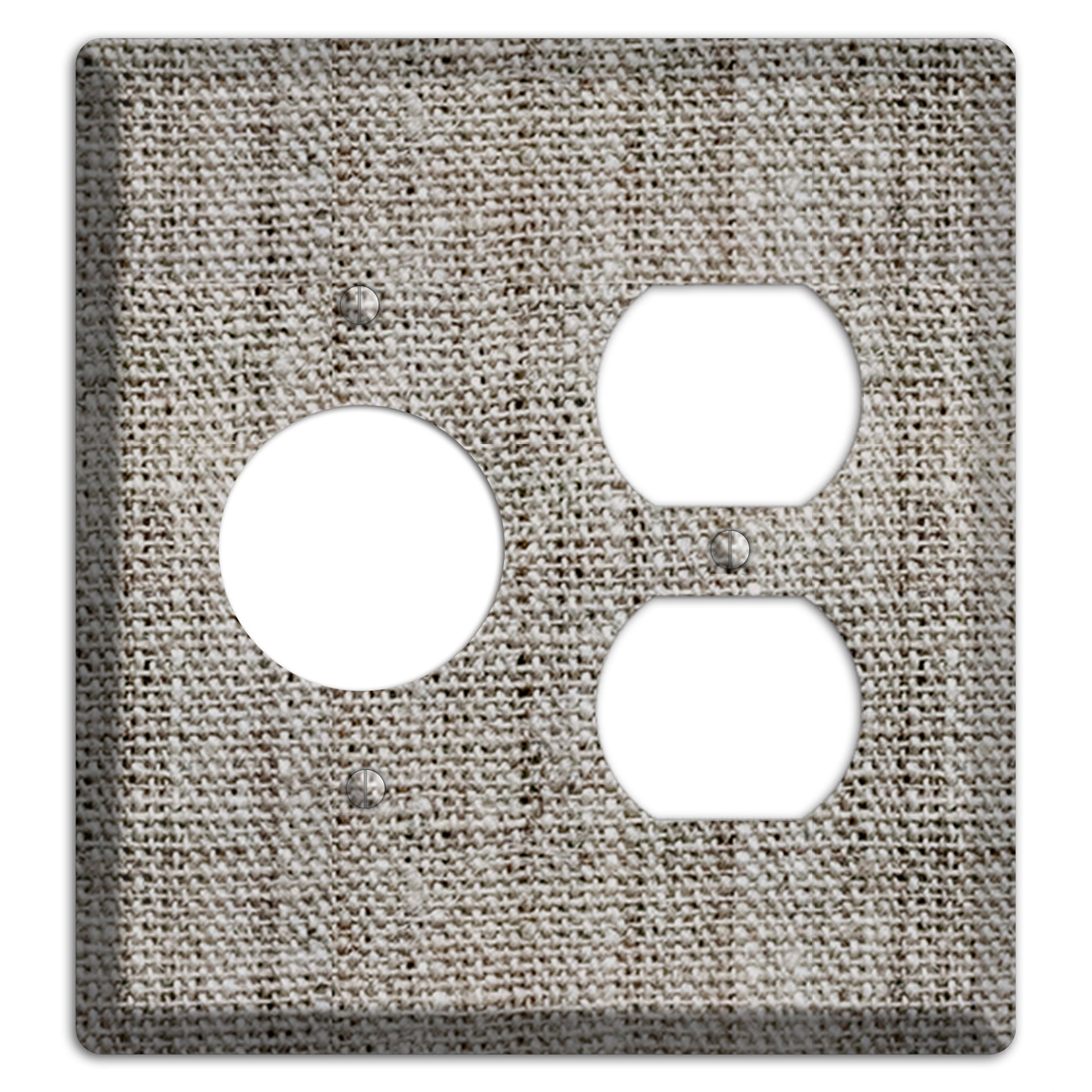 Zorba Burlap Receptacle / Duplex Wallplate