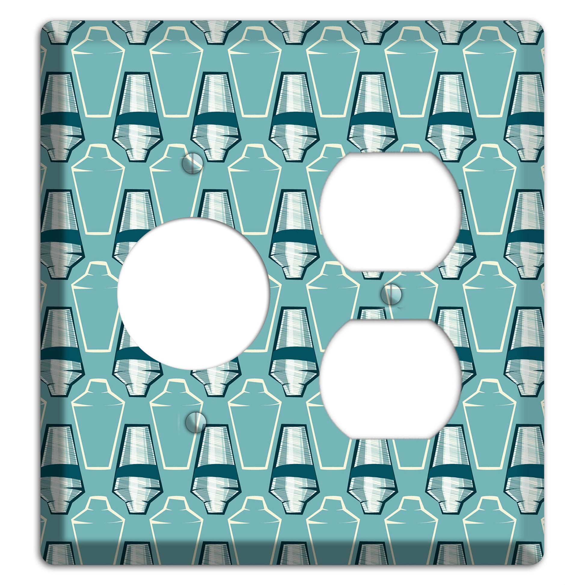 Cocktail Shakers Receptacle / Duplex Wallplate