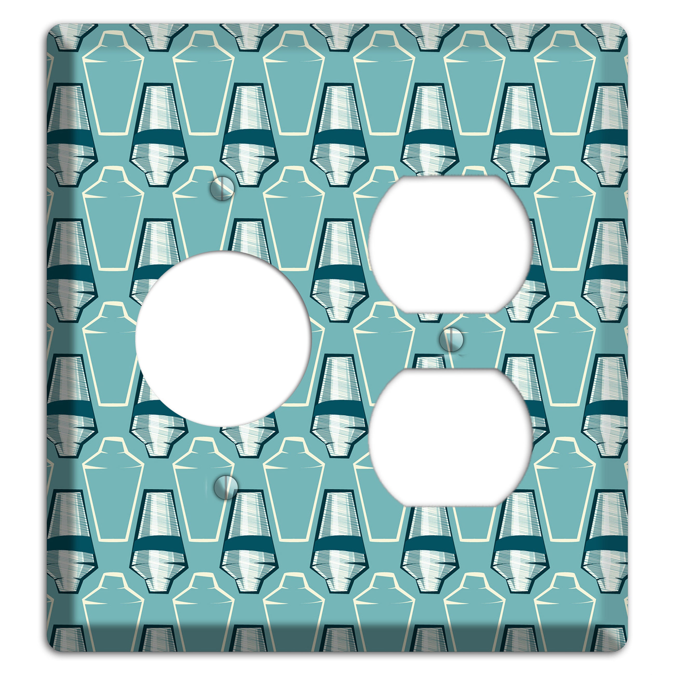 Cocktail Shakers Receptacle / Duplex Wallplate