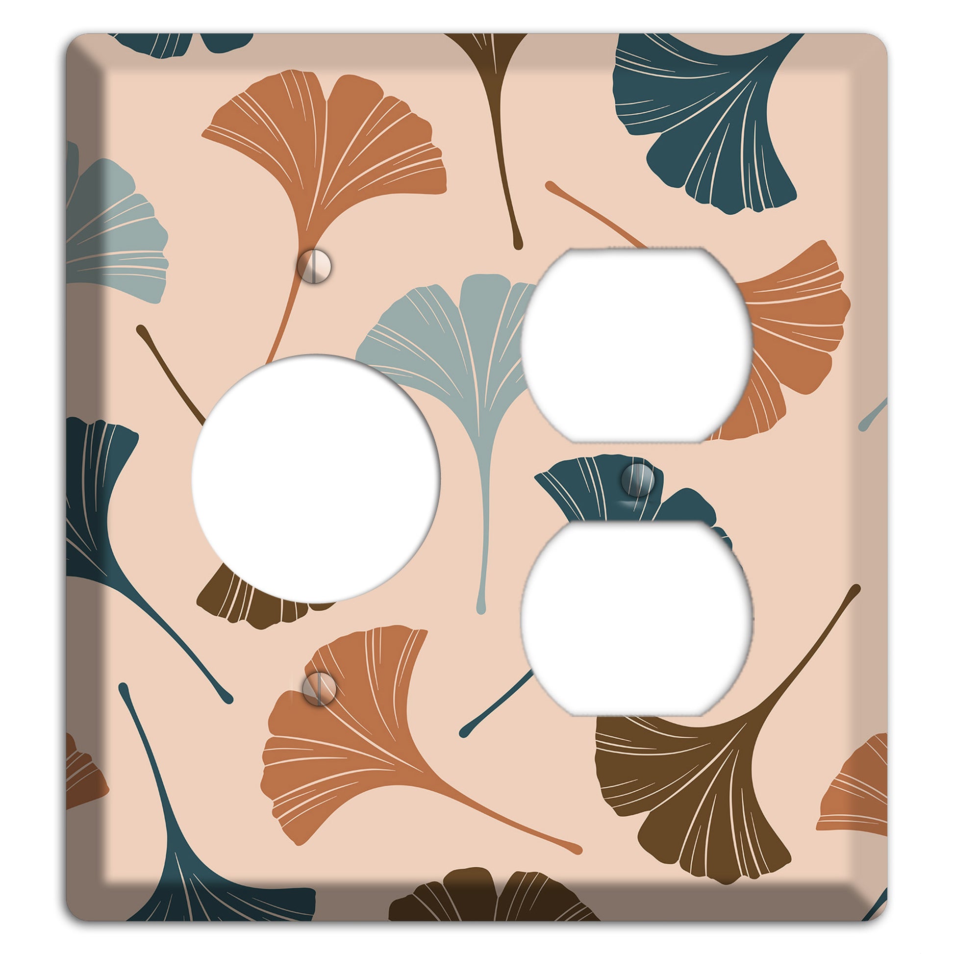 Blush Ginkgo Leaves Receptacle / Duplex Wallplate