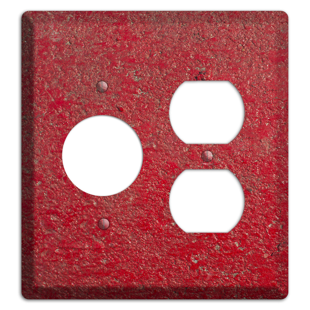 Red Concrete Receptacle / Duplex Wallplate