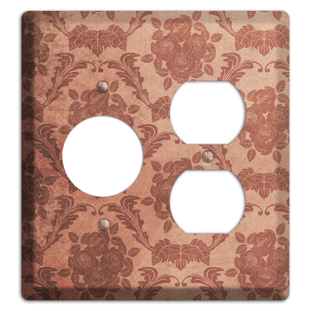 Old Rose Vintage Rose Damask Receptacle / Duplex Wallplate