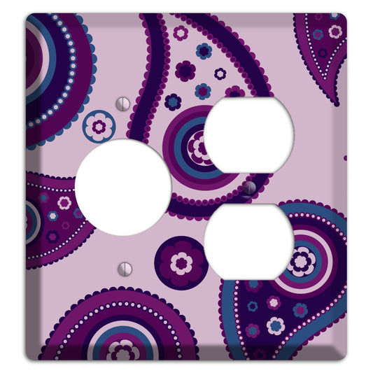 Light Purple Pailsey Receptacle / Duplex Wallplate