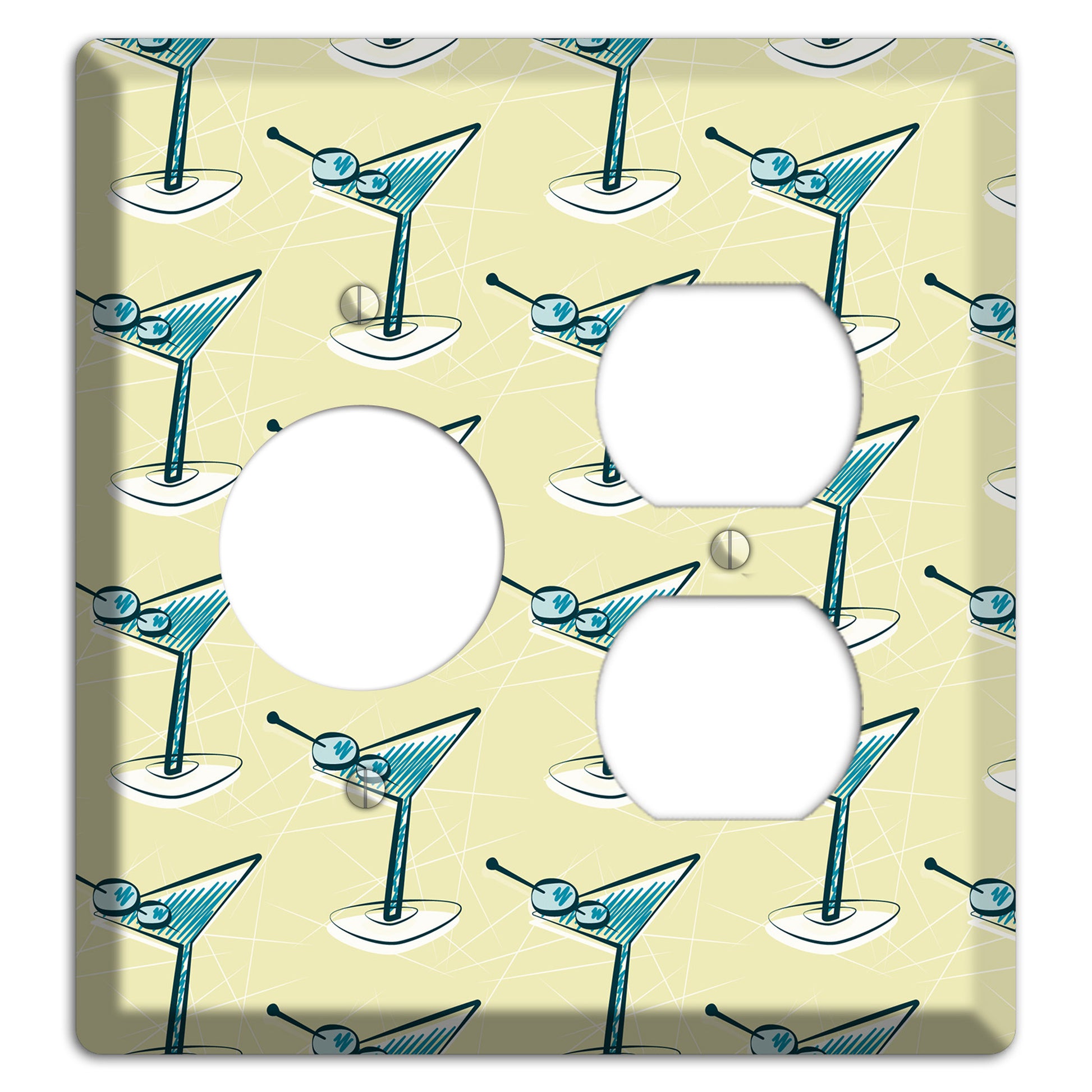 Yellow Martini Receptacle / Duplex Wallplate