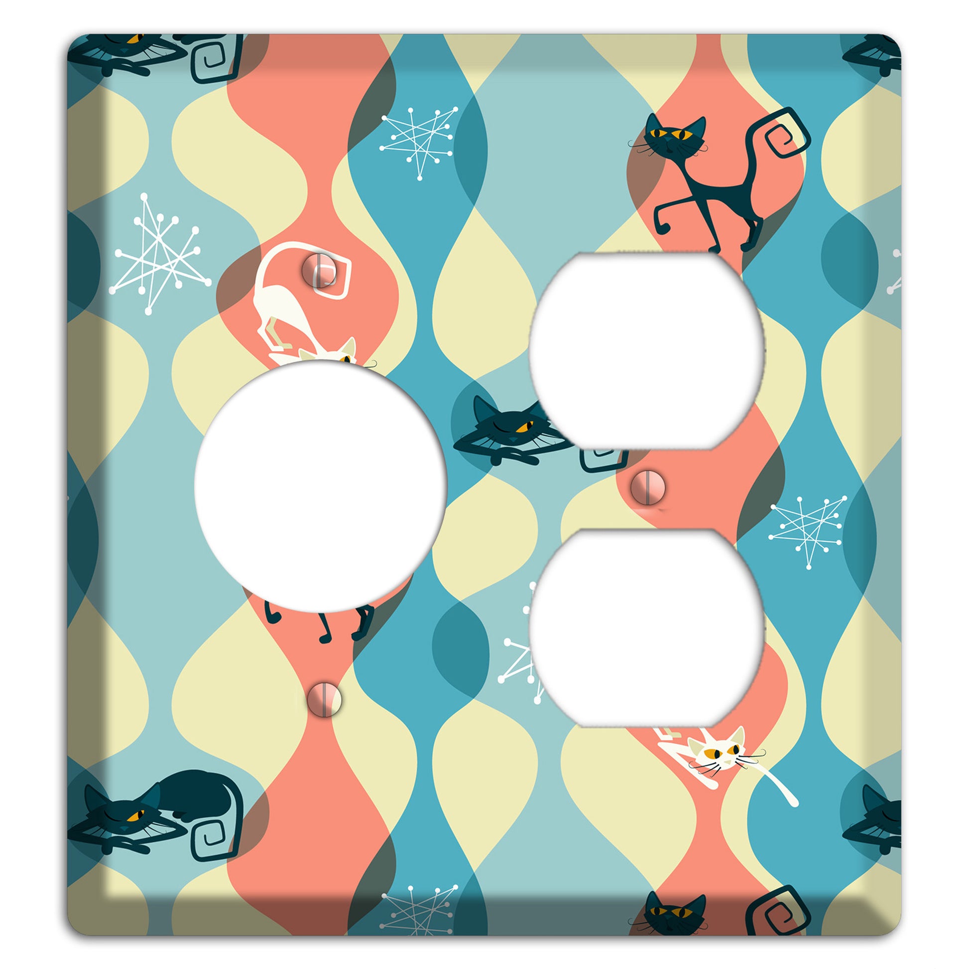 Atomic Kitty Receptacle / Duplex Wallplate