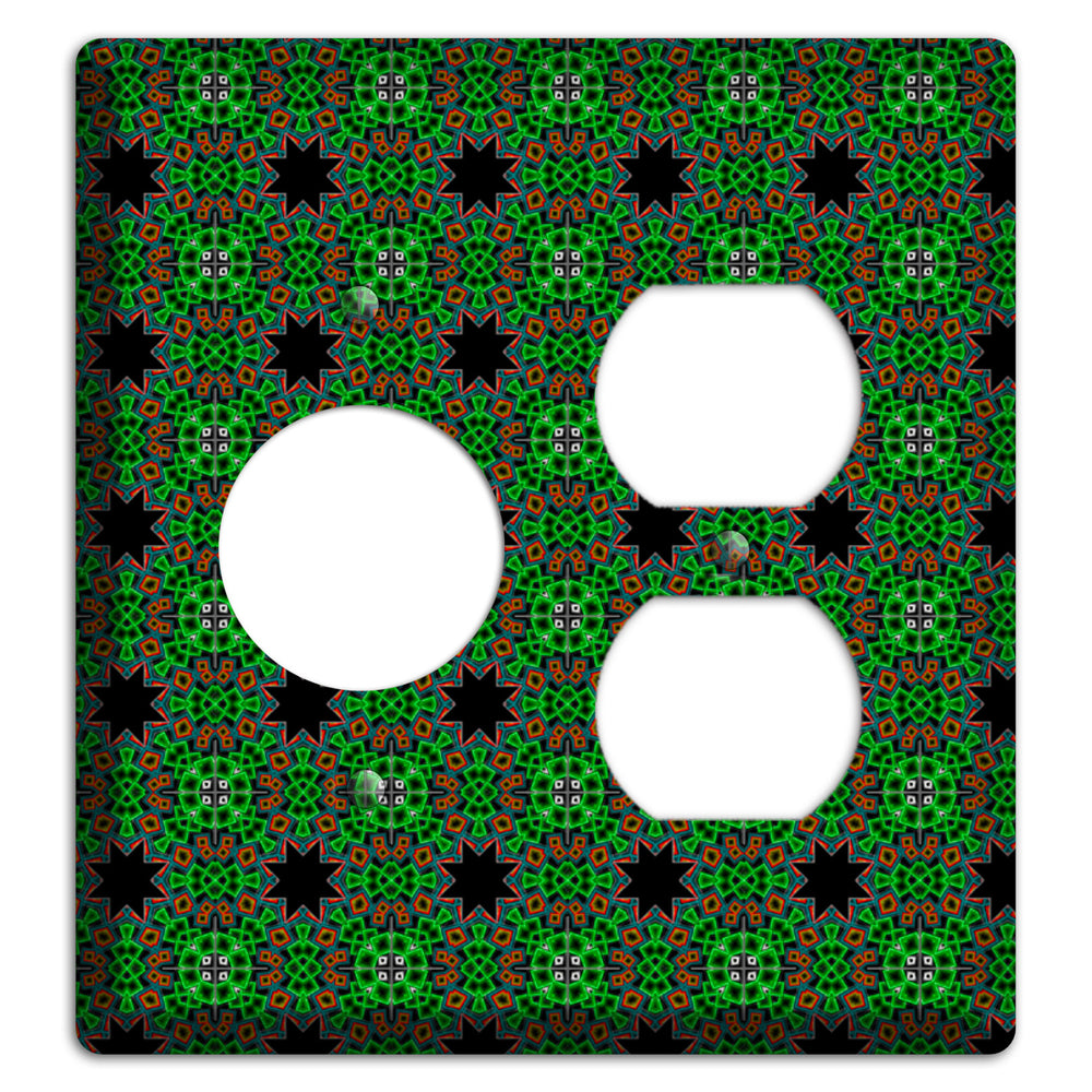Green Foulard 2 Receptacle / Duplex Wallplate