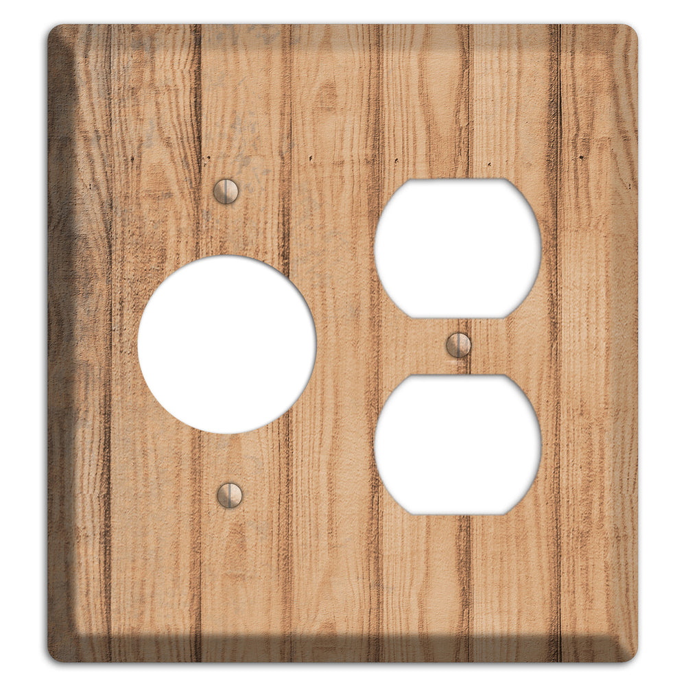 Tan Weathered Wood Receptacle / Duplex Wallplate