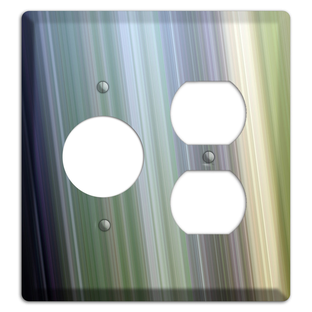 Purple and Green Ray of Light Receptacle / Duplex Wallplate