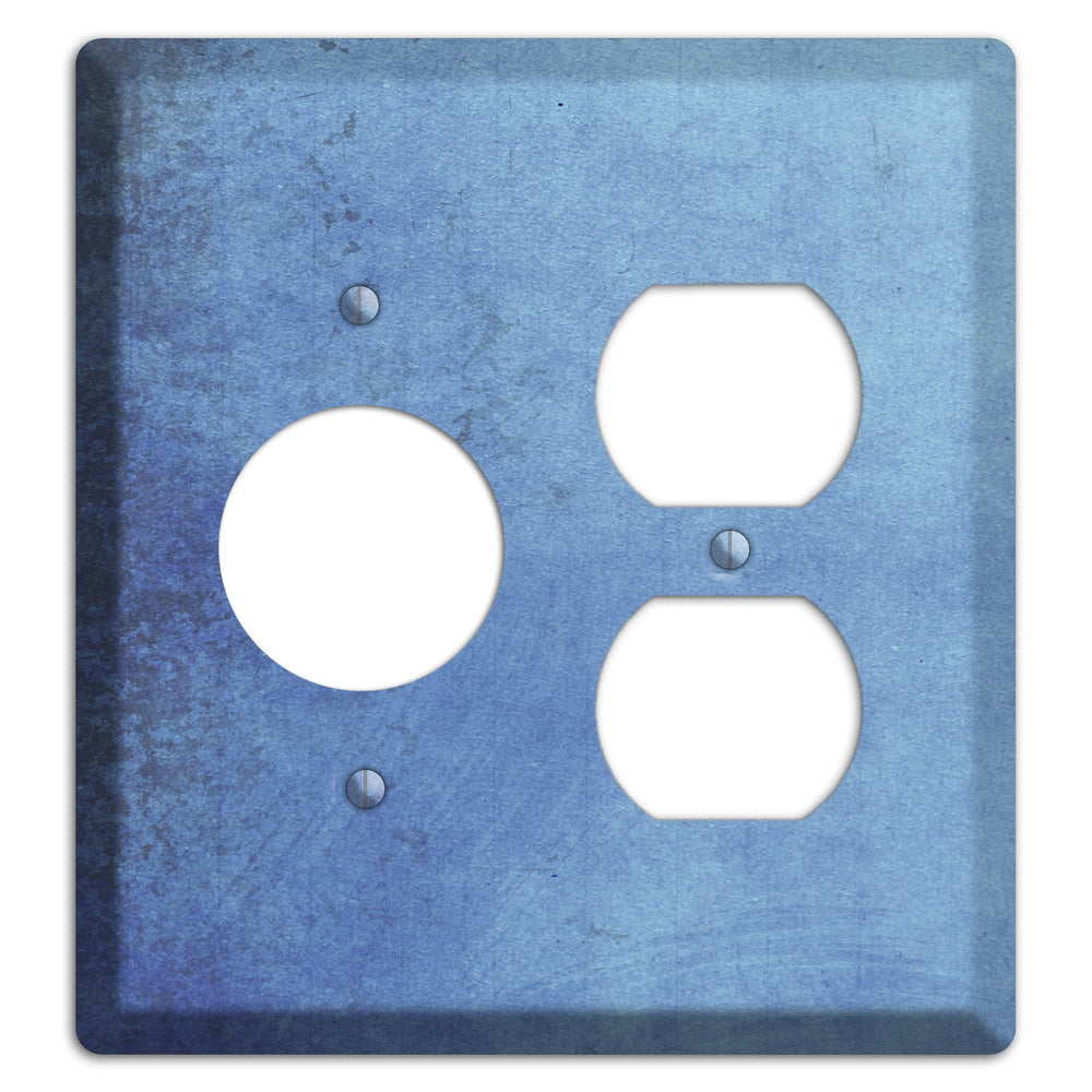 Polo Blue Vintage Grunge Receptacle / Duplex Wallplate