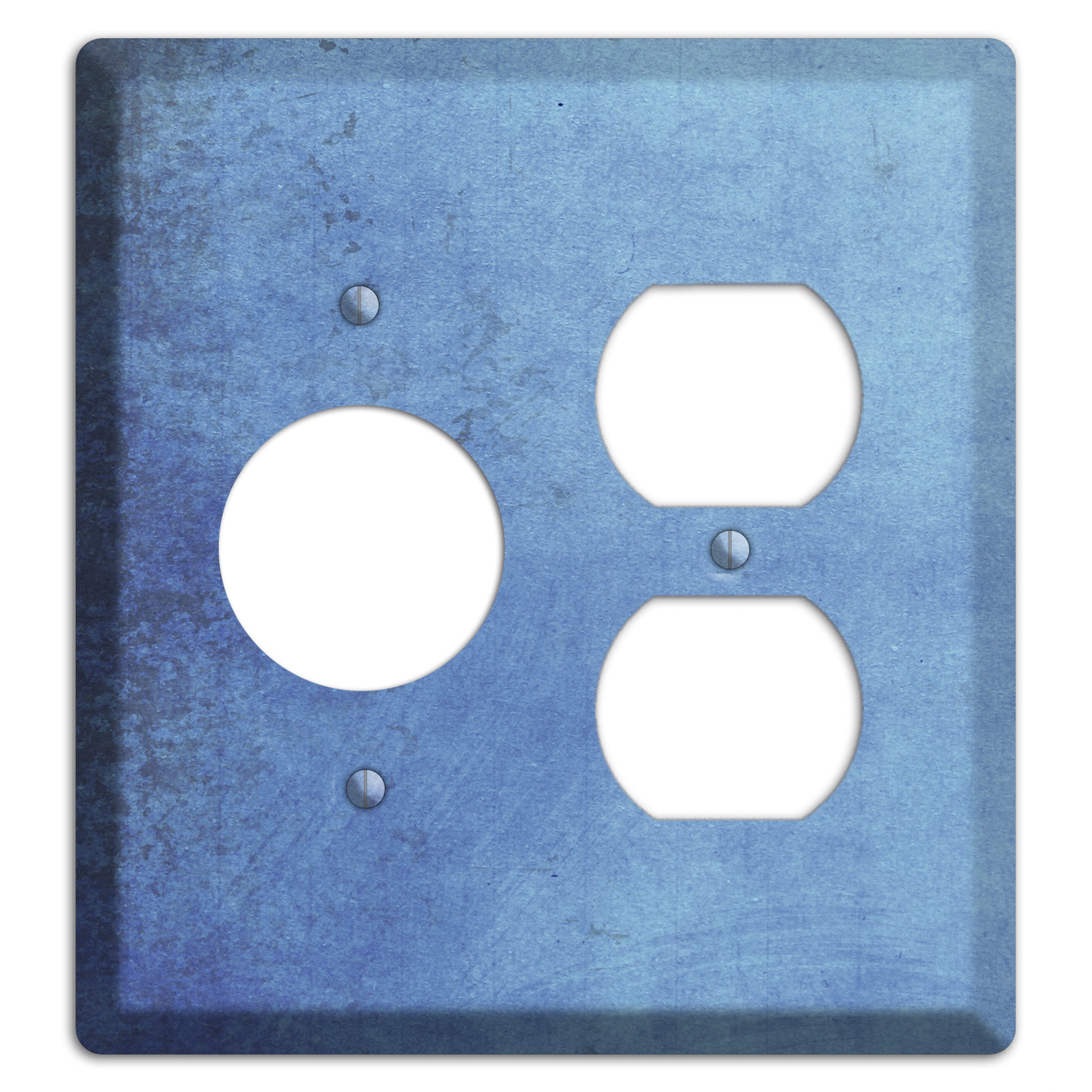 Polo Blue Vintage Grunge Receptacle / Duplex Wallplate